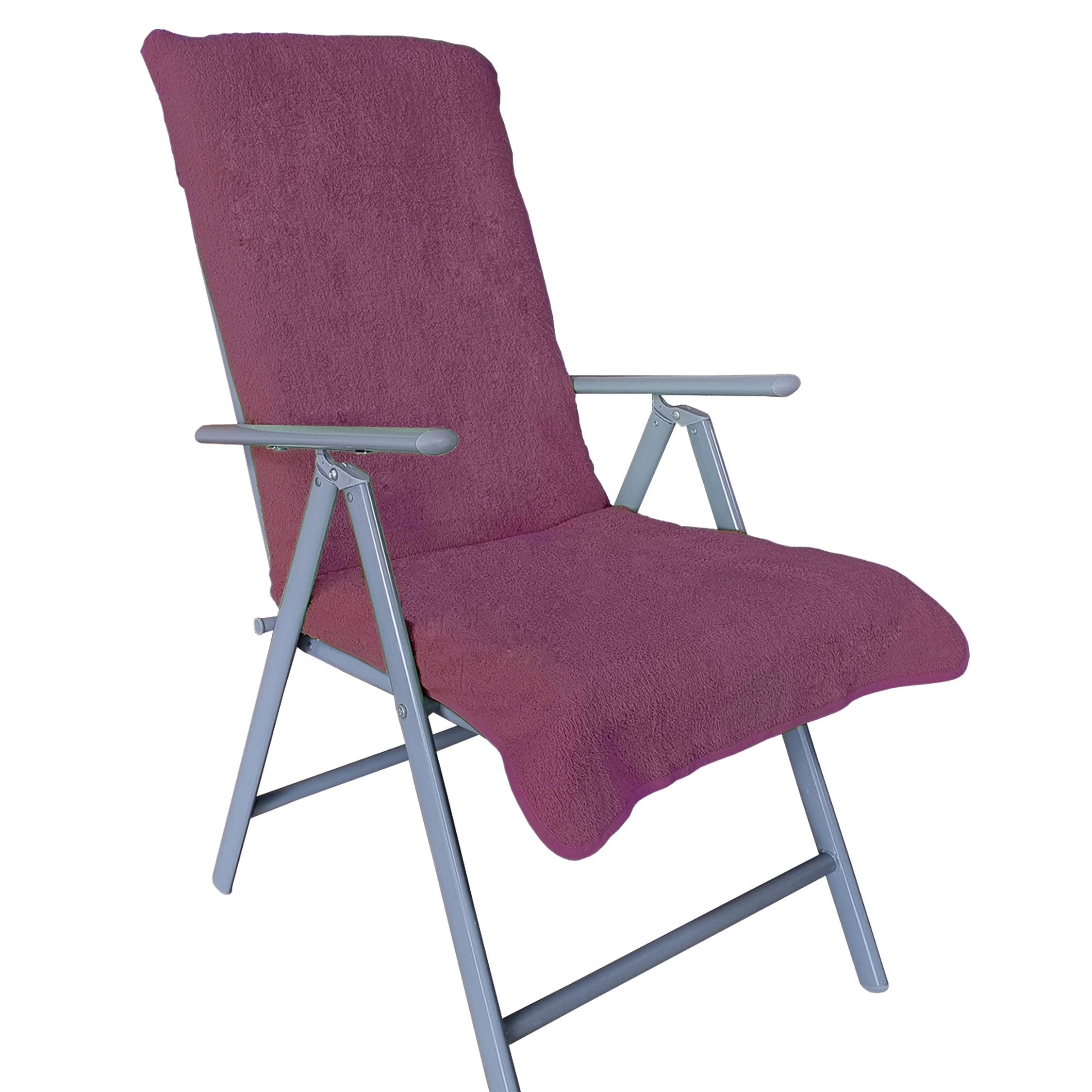 NYVI Frottee Schonbezug für Gartenstuhl NYVISpa 60x130 cm Lila