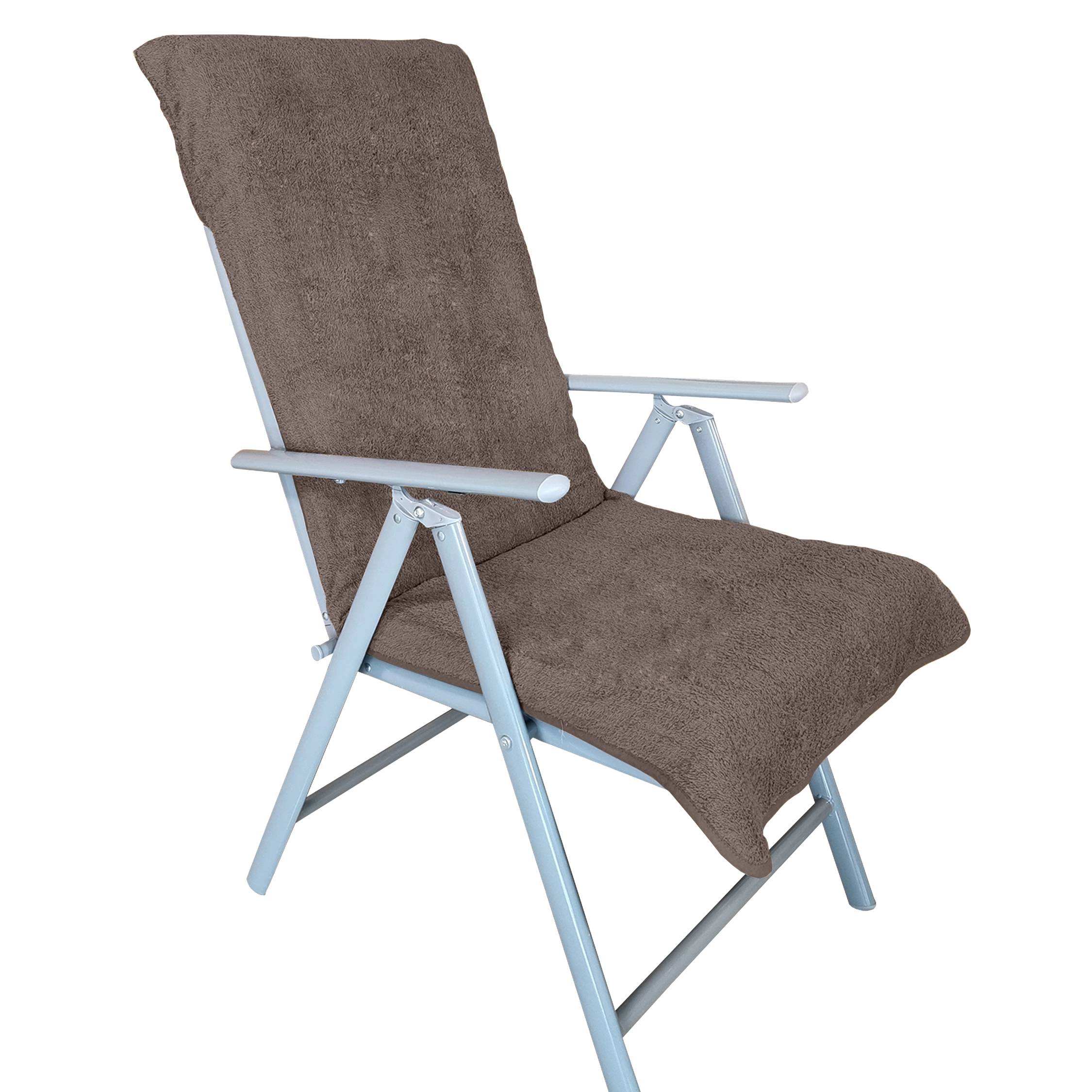 NYVI Frottee Schonbezug für Gartenstuhl NYVISpa 60x130 cm Taupe