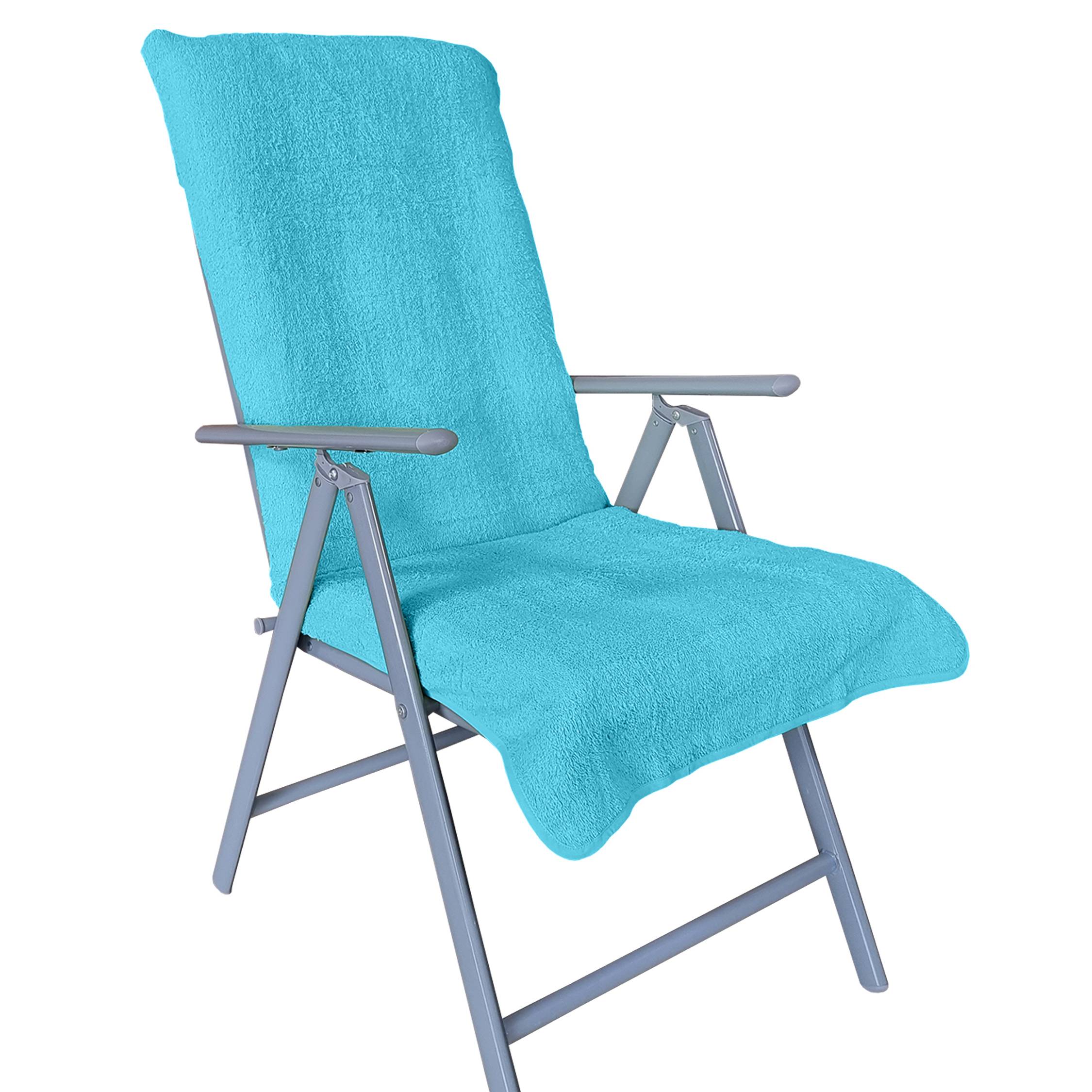 NYVI Frottee Schonbezug für Gartenstuhl NYVISpa 60x130 cm Aqua