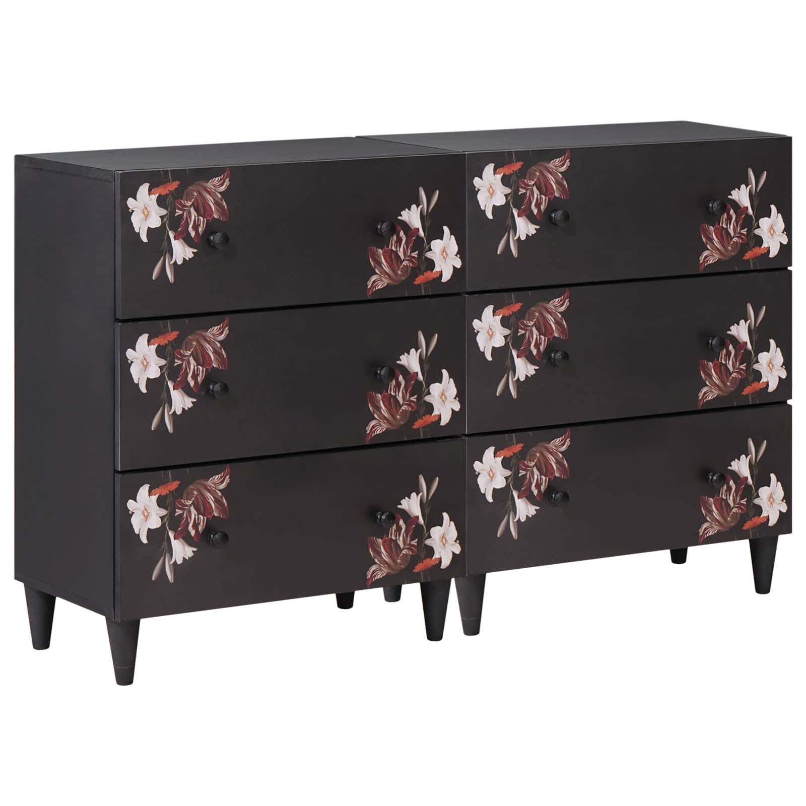 vidaXL Stauraumschränke 2 Stk. 120 x 33 x 75 cm Massivholz Mango