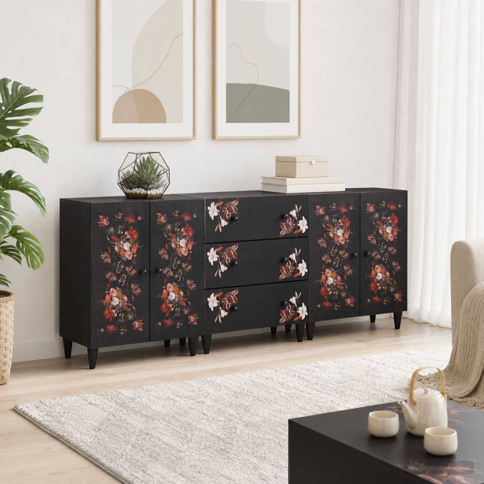 vidaXL Stauraumschränke 3 Stk. 180 x 33 x 75 cm Massivholz Mango