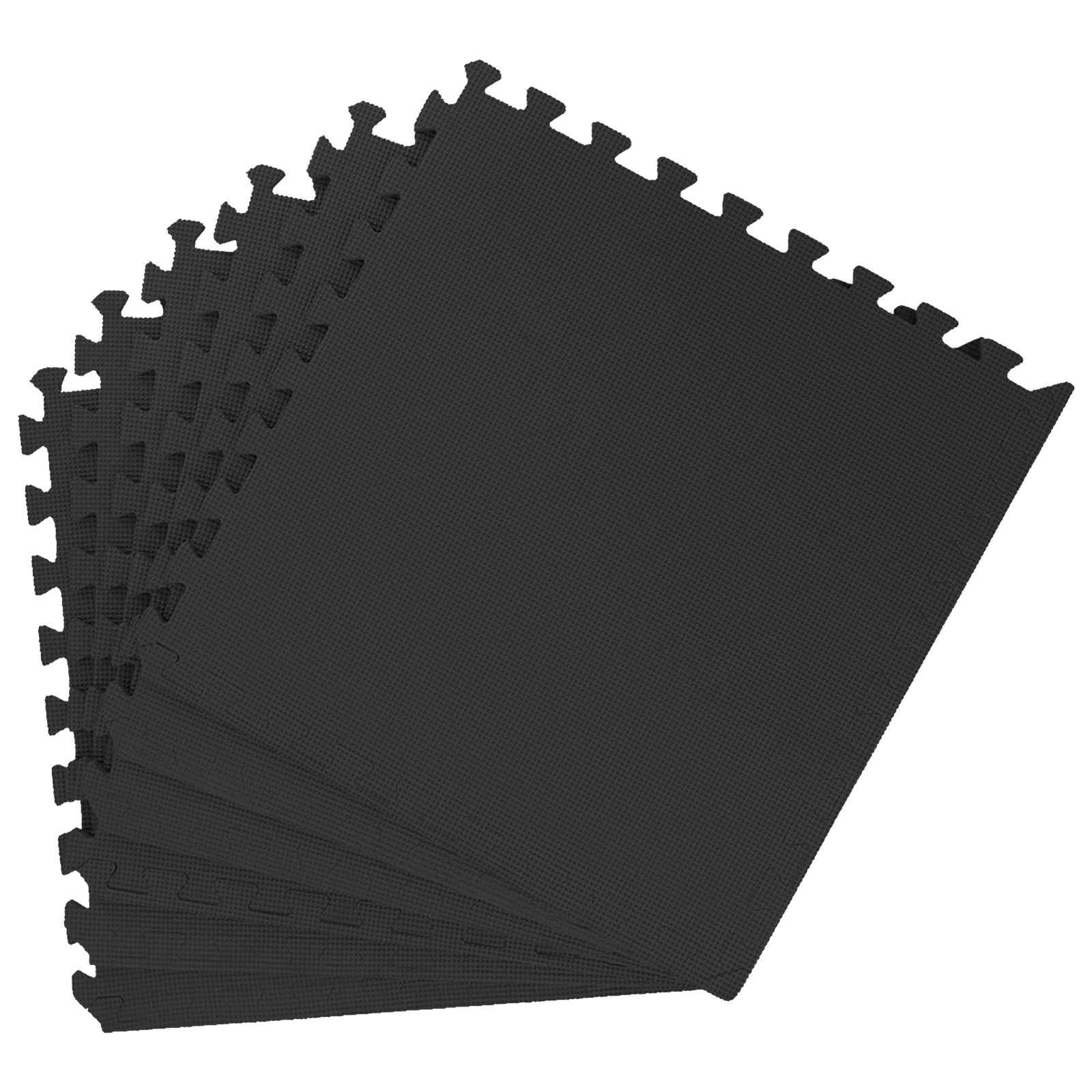 vidaXL Fußmatten 50 pcs Schwarz 18 m² EVA-Schaum