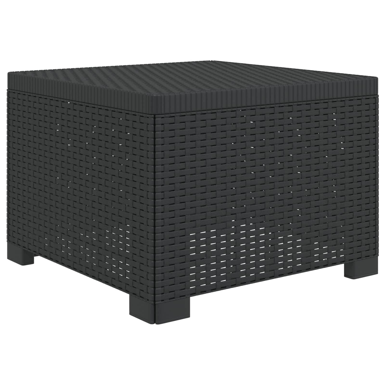 vidaXL 4-Sitzer Garten Sofa Rattan Look PP Anthrazit
