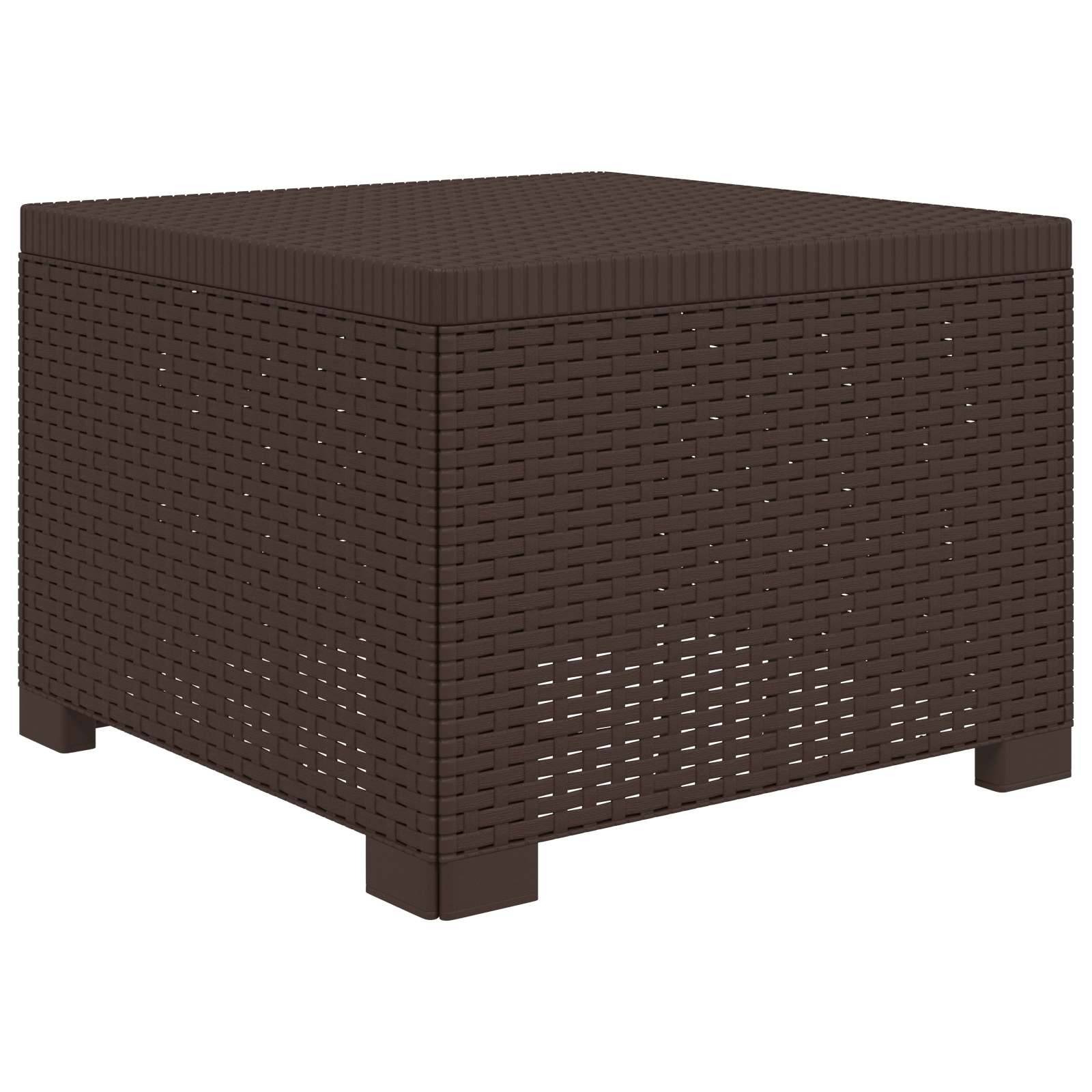 vidaXL 4-Sitzer Garten Sofa Rattan Look PP Braun