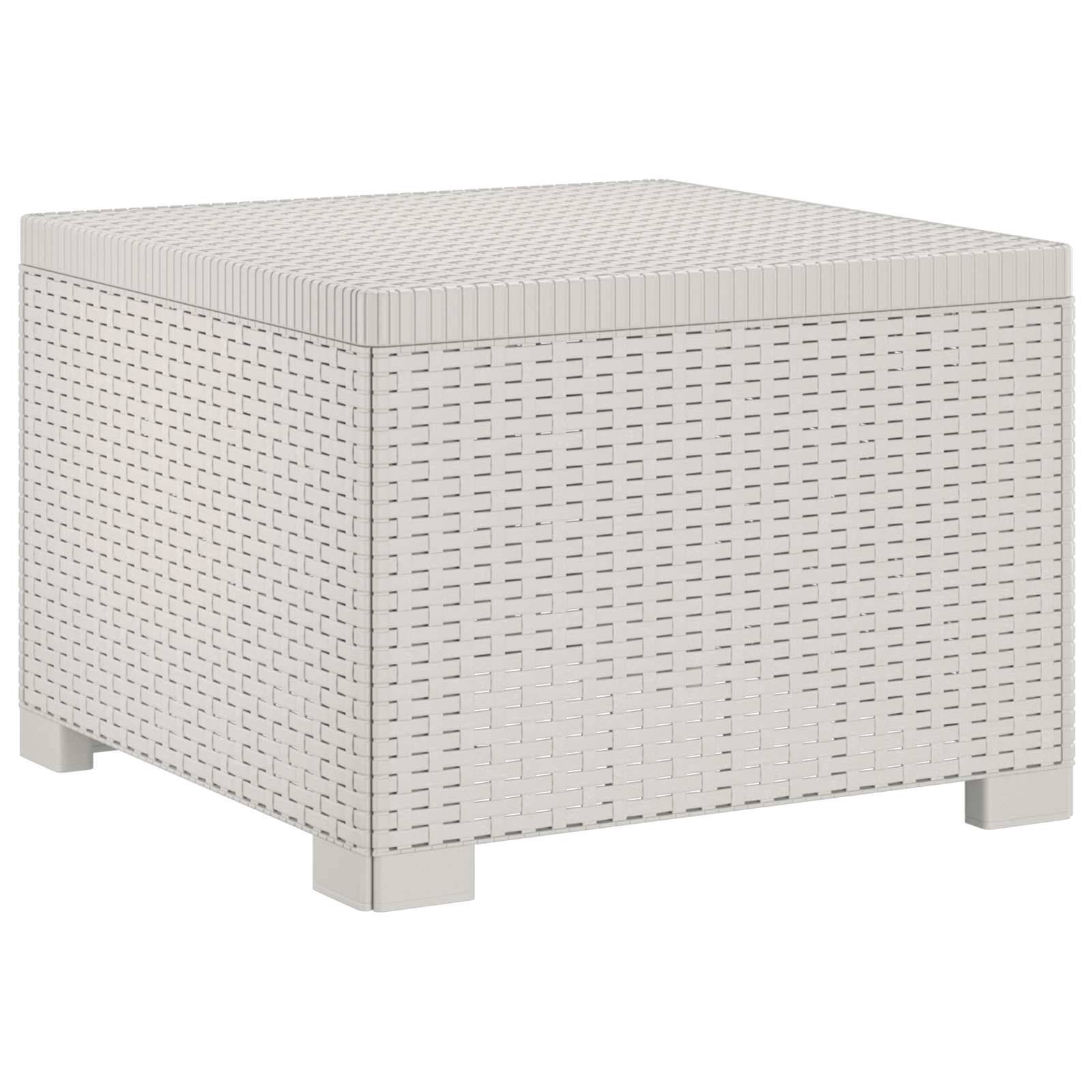 vidaXL 4-Sitzer Garten Sofa Rattan Look PP Weiß