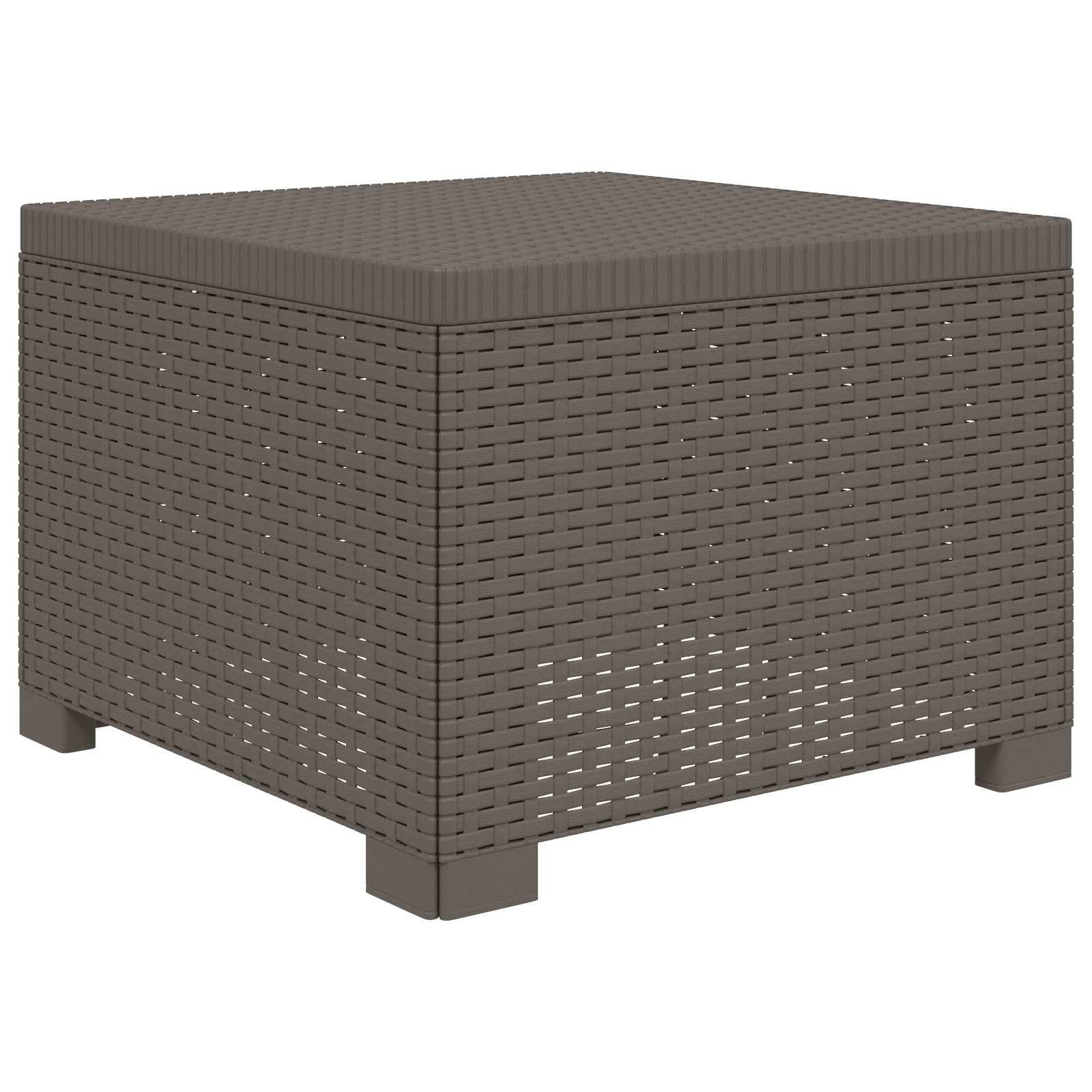 vidaXL 4-Sitzer Garten Sofa Rattan Look PP Hellgrau