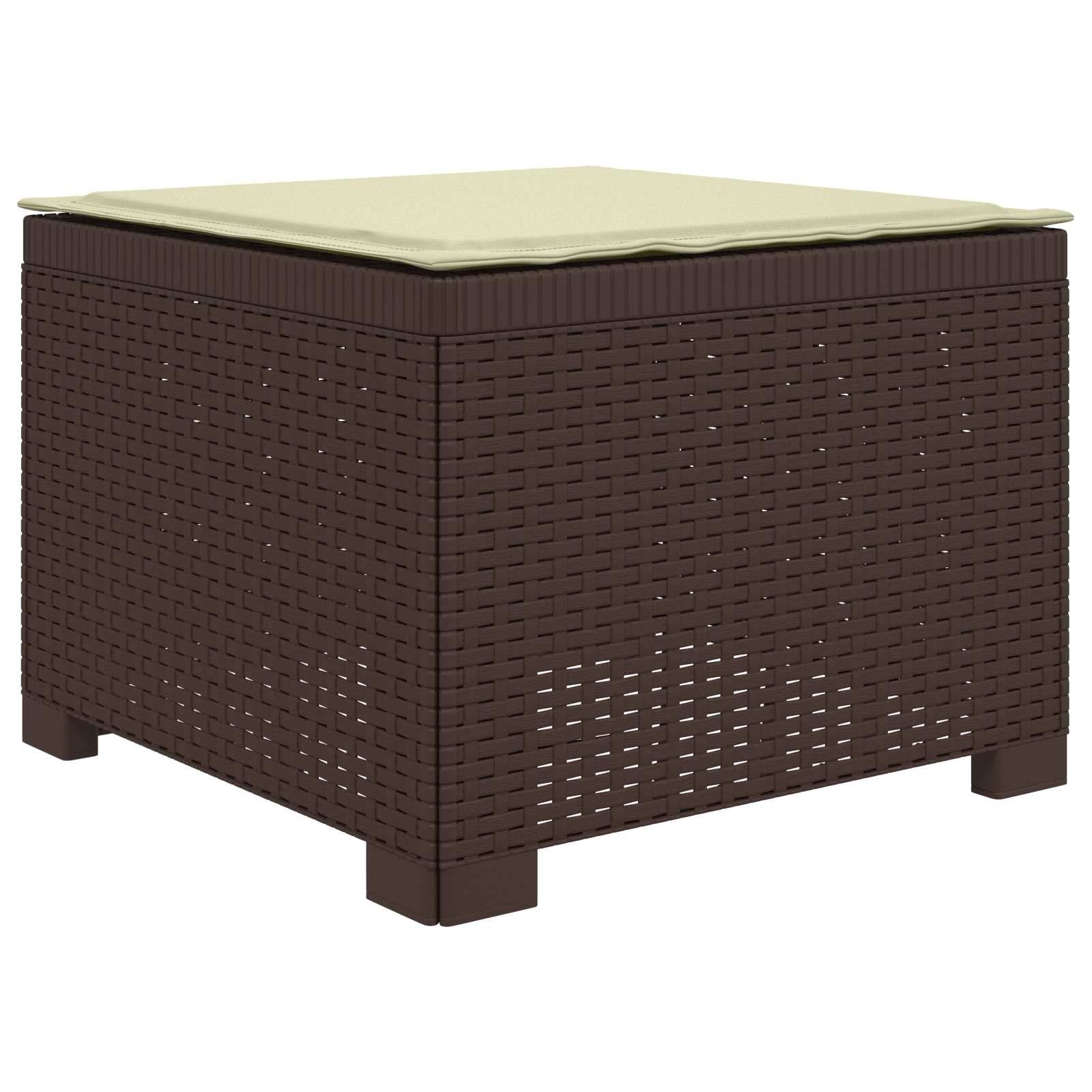 vidaXL 1-Sitzer Garten-Sofa mit Kissen Rattan-Look PP Braun