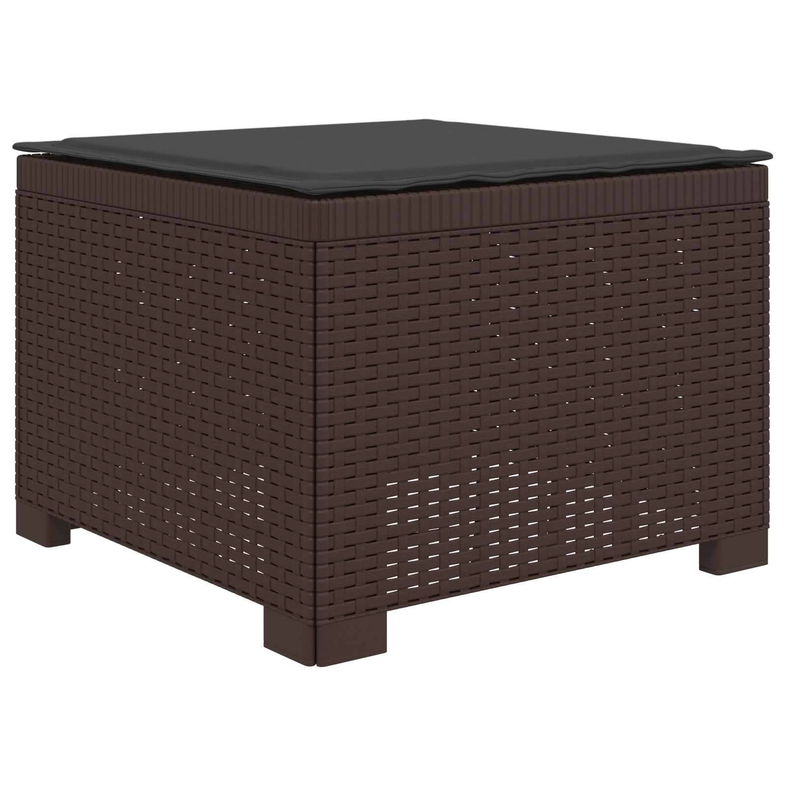 vidaXL 1-Sitzer Garten-Sofa mit Kissen Rattan-Look PP Braun
