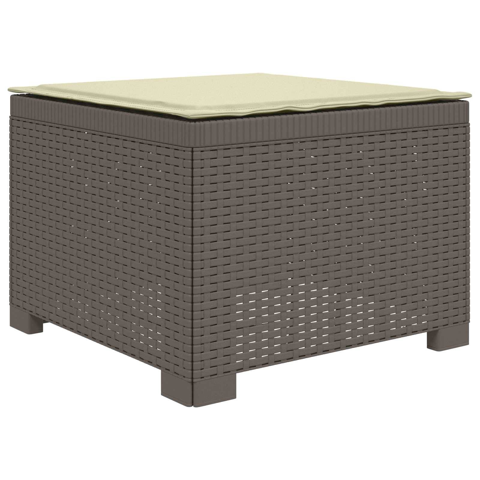 vidaXL 1-Sitzer Garten-Sofa mit Kissen Rattan-Look PP Hellgrau