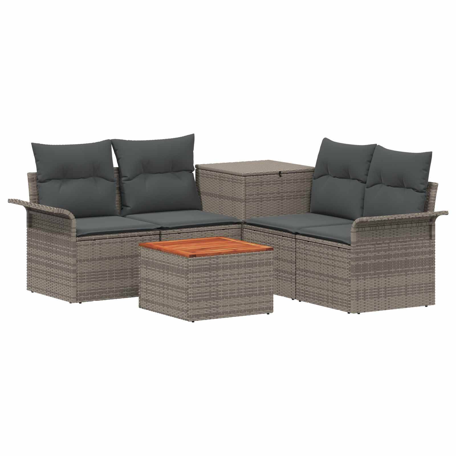 vidaXL Sofa Set 6 pcs 4-Sitzanzahl Grau und Dunkelgrau