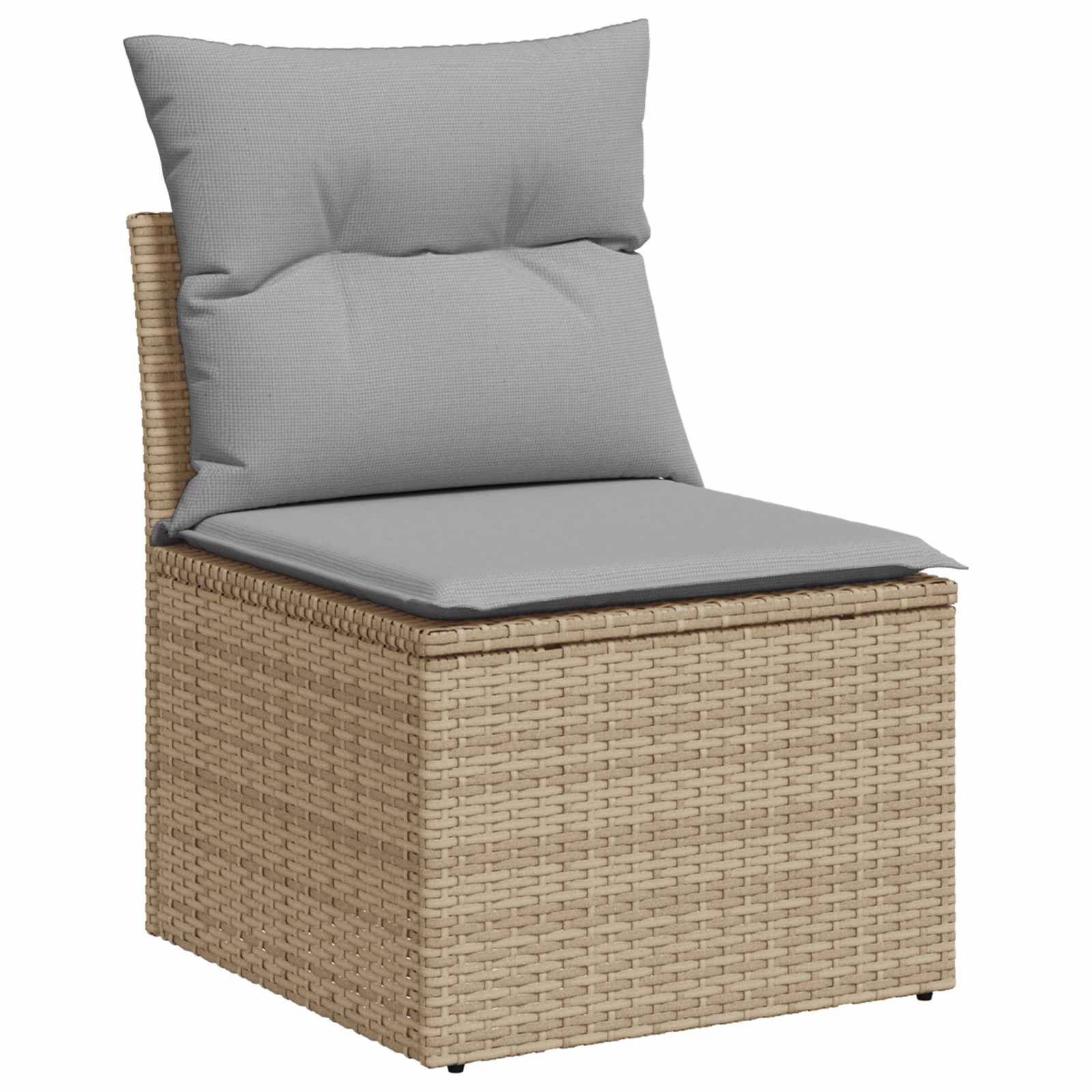 vidaXL Sofa Set 8 stk. Beige und Hellgrau Polyrattan und Stahl