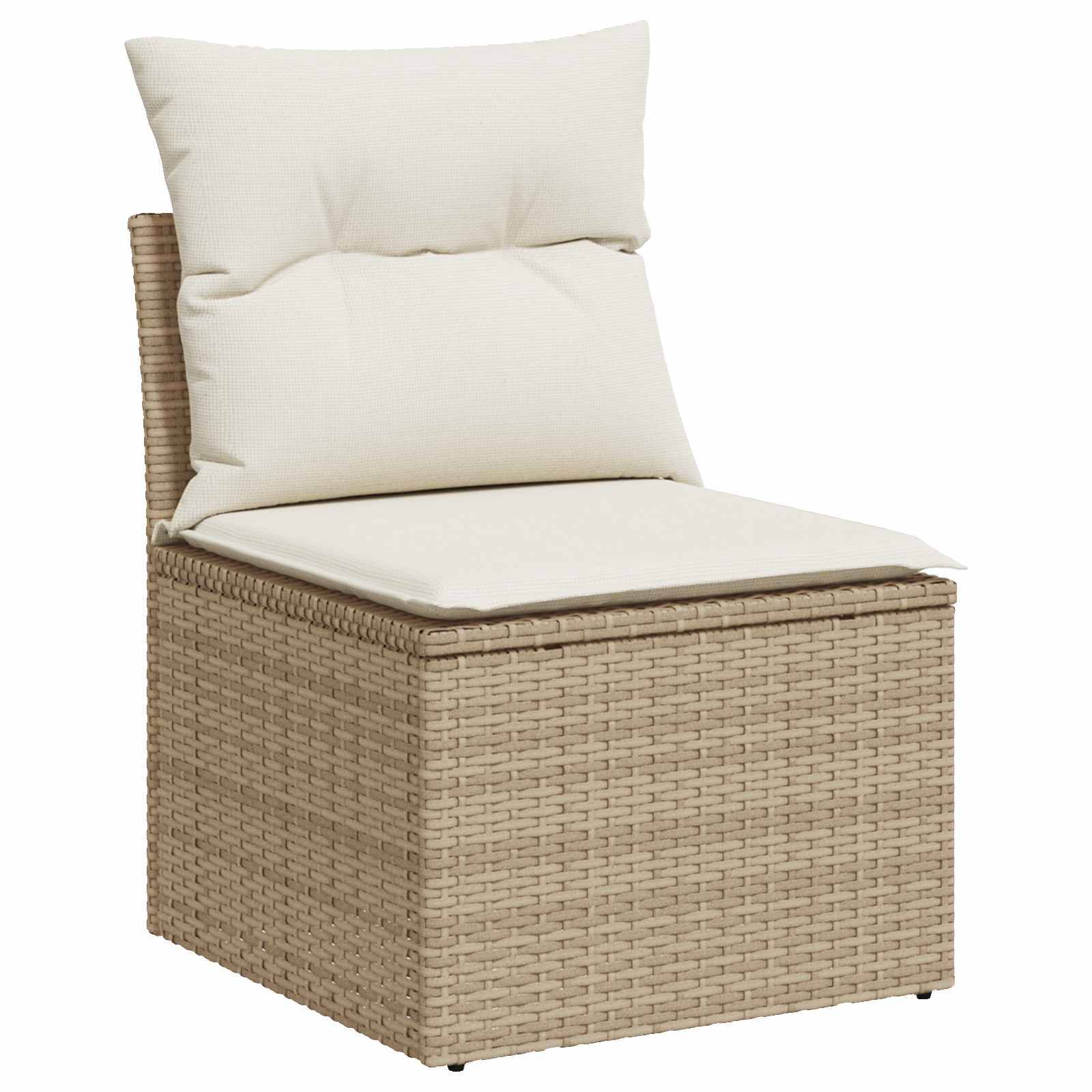 vidaXL Sofa Set 5 stk. Beige und Cremeweiß Polyrattan und Stahl