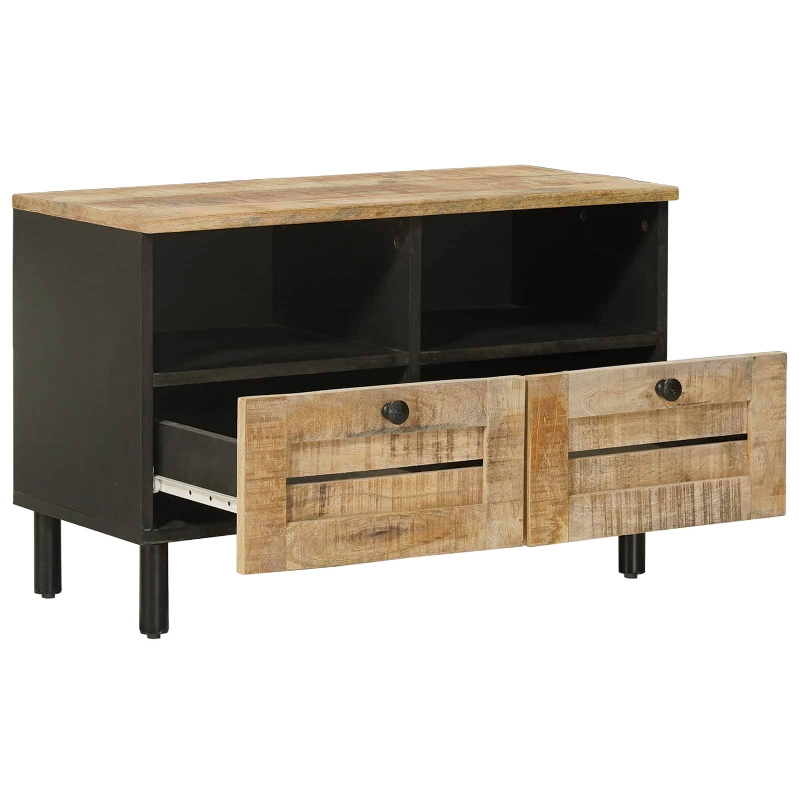 vidaXL Stauraumschränke Natur 70 x 33 x 46 cm Massivholz Mango