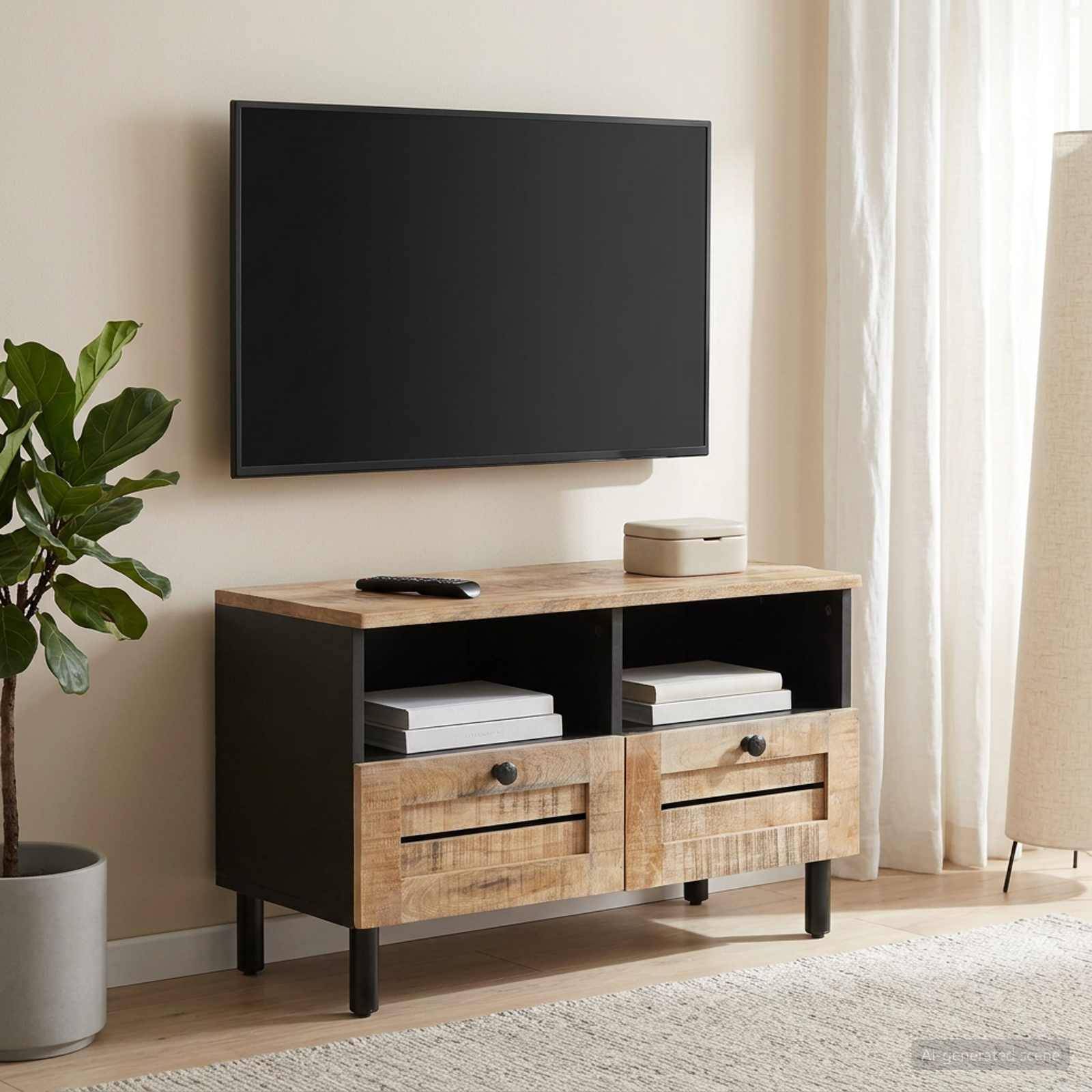 vidaXL Stauraumschränke Natur 70 x 33 x 46 cm Massivholz Mango