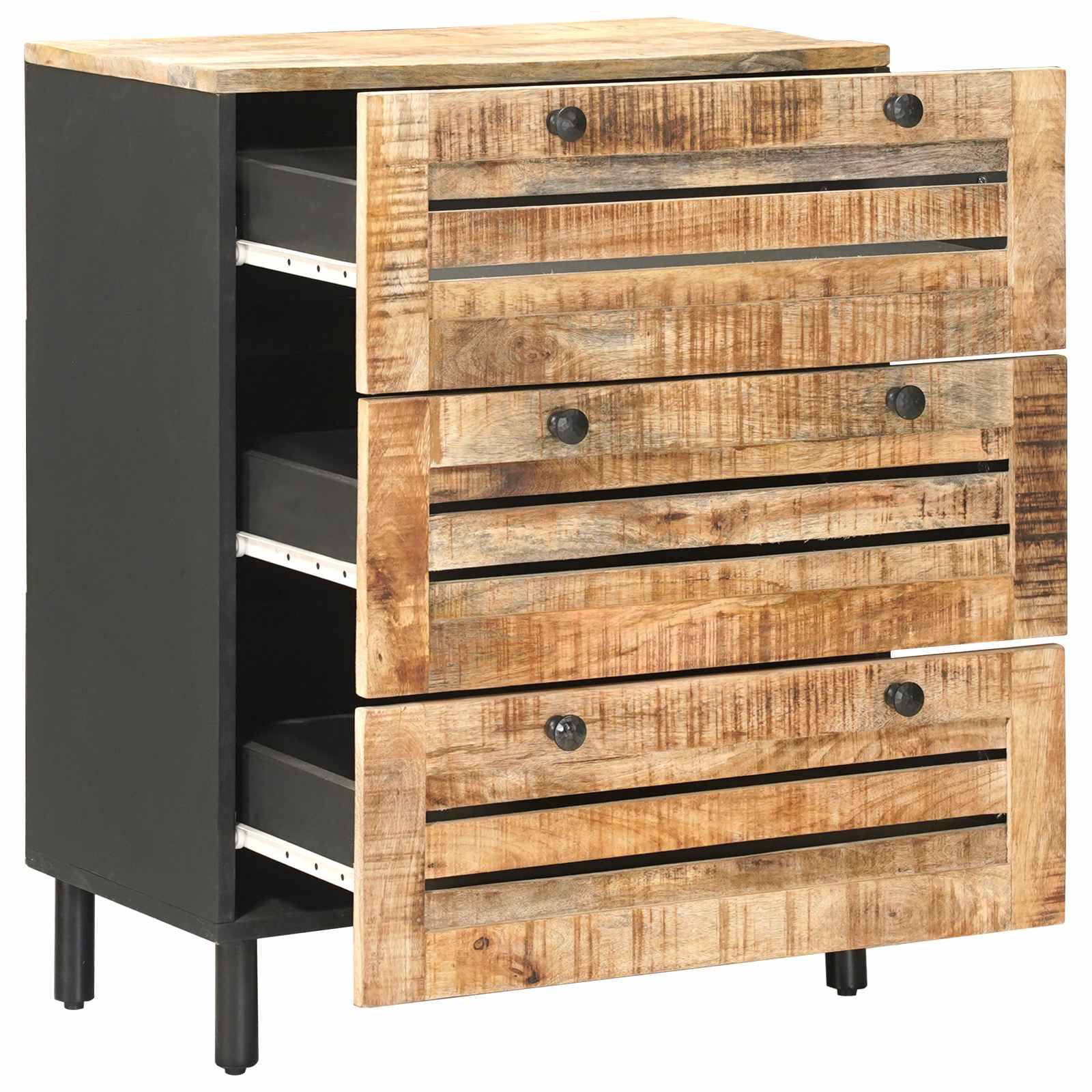 vidaXL Stauraumschränke 60 x 33 x 75 cm Massivholz Mango Natur