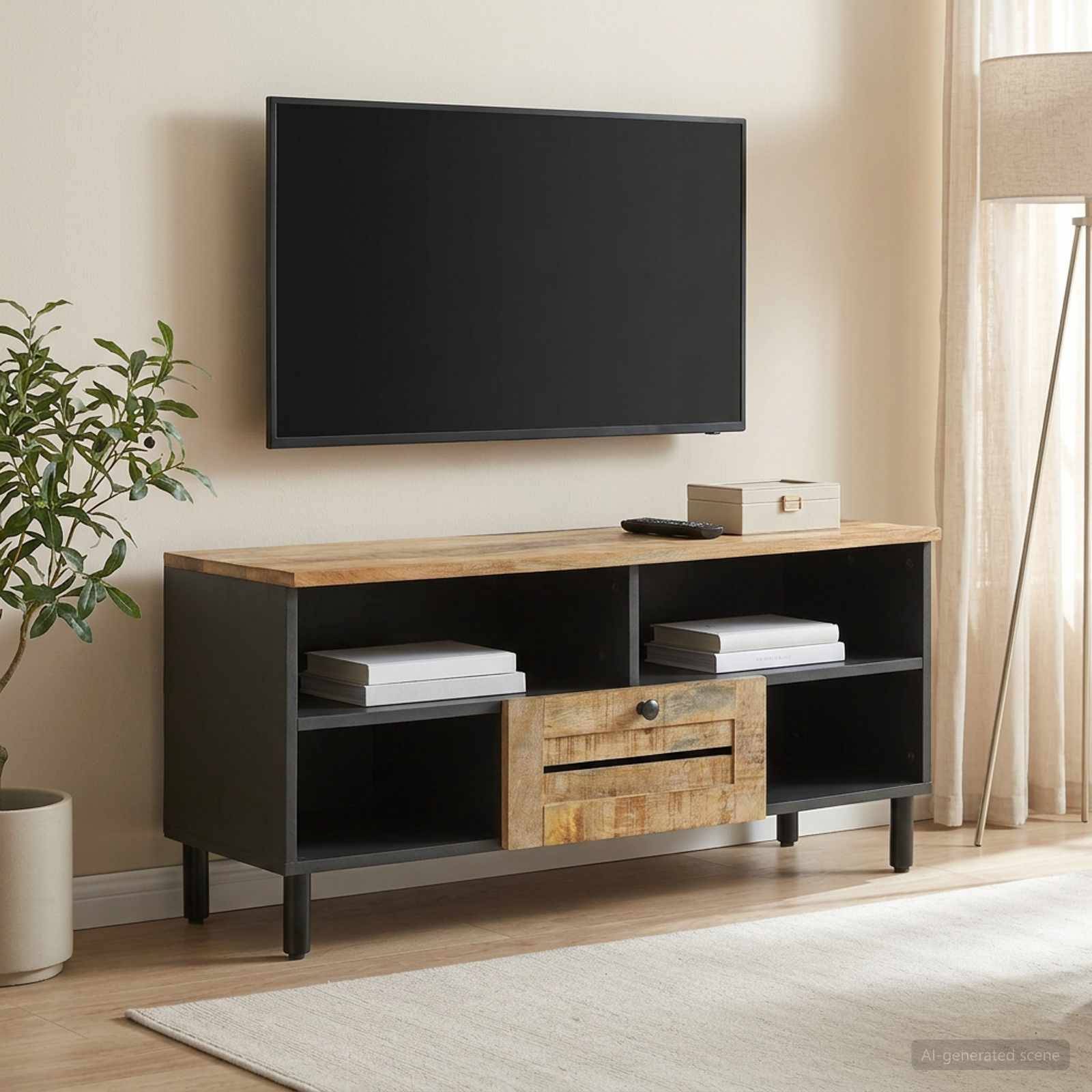 vidaXL Stauraumschränke Natur 100 x 33 x 46 cm Massivholz Mango