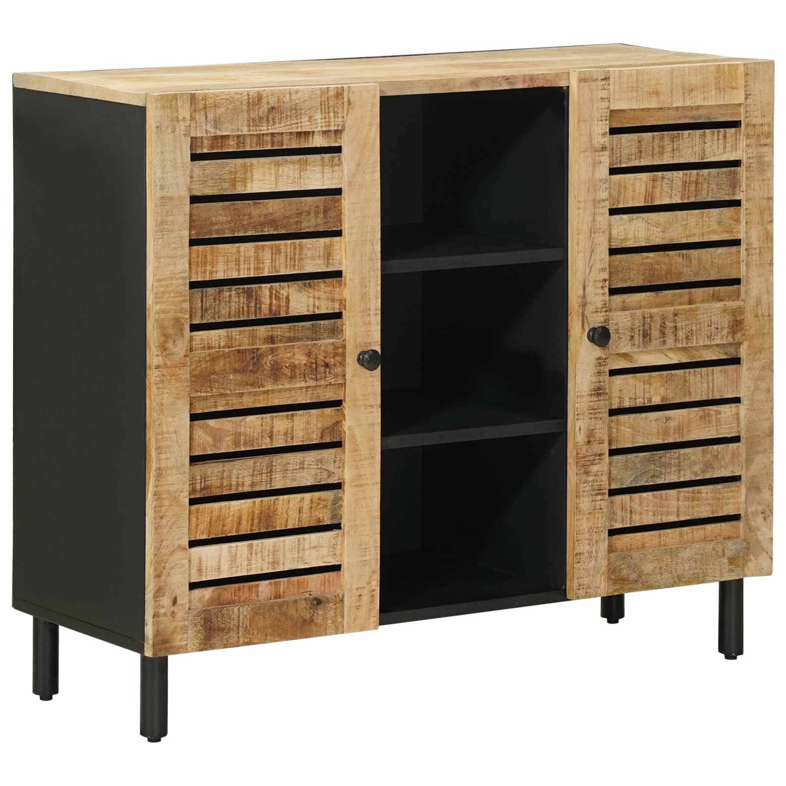 vidaXL Stauraumschränke Natur 90 x 33 x 75 cm Massivholz Mango