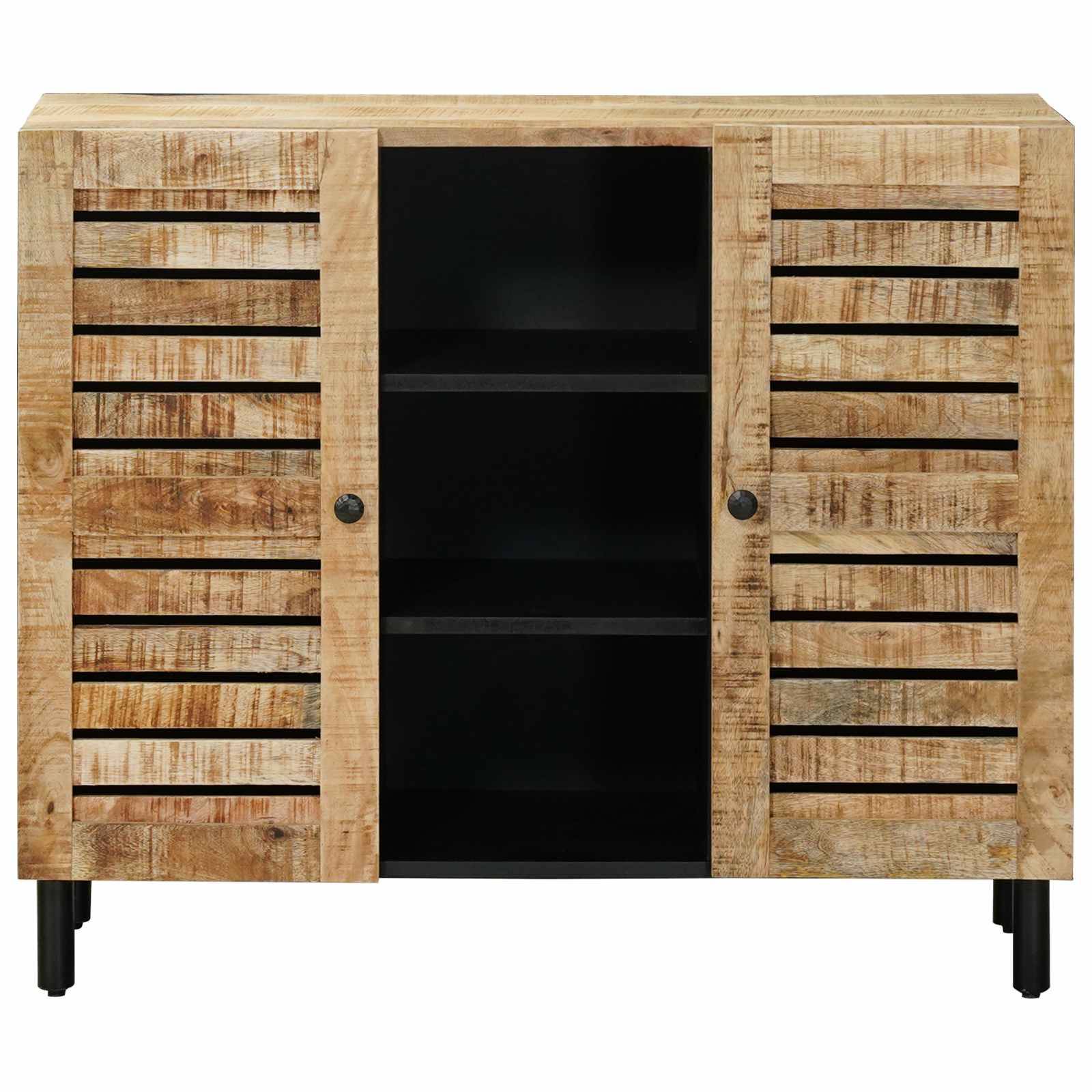 vidaXL Stauraumschränke Natur 90 x 33 x 75 cm Massivholz Mango