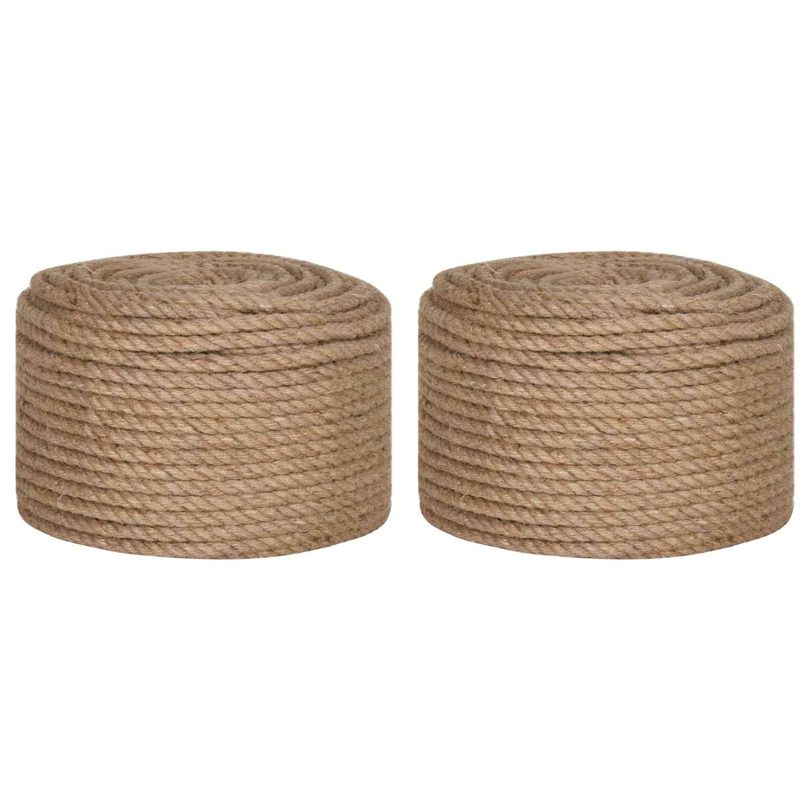 vidaXL Juteschnur 2 pcs 100 m 2 Natur 100% Tossa Jute