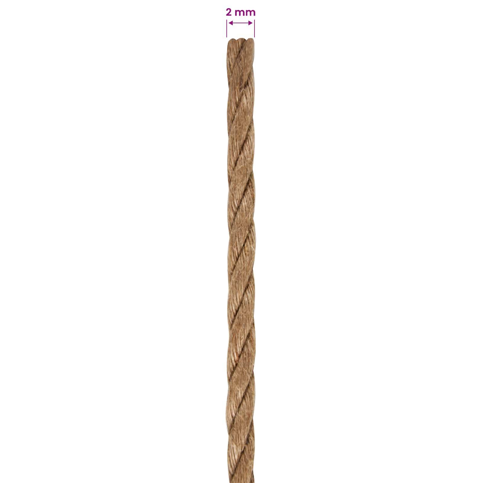 vidaXL Juteschnur 2 pcs 100 m 2 Natur 100% Tossa Jute
