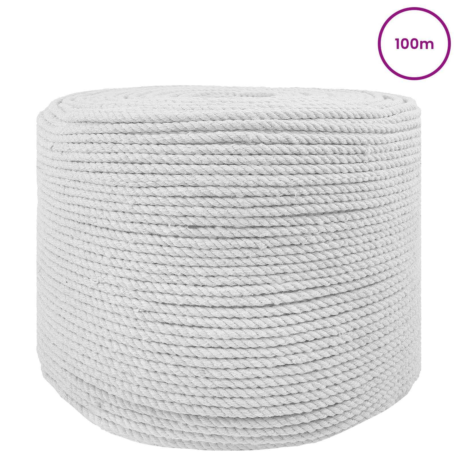 vidaXL Seil 10 pcs Weiß Baumwolle