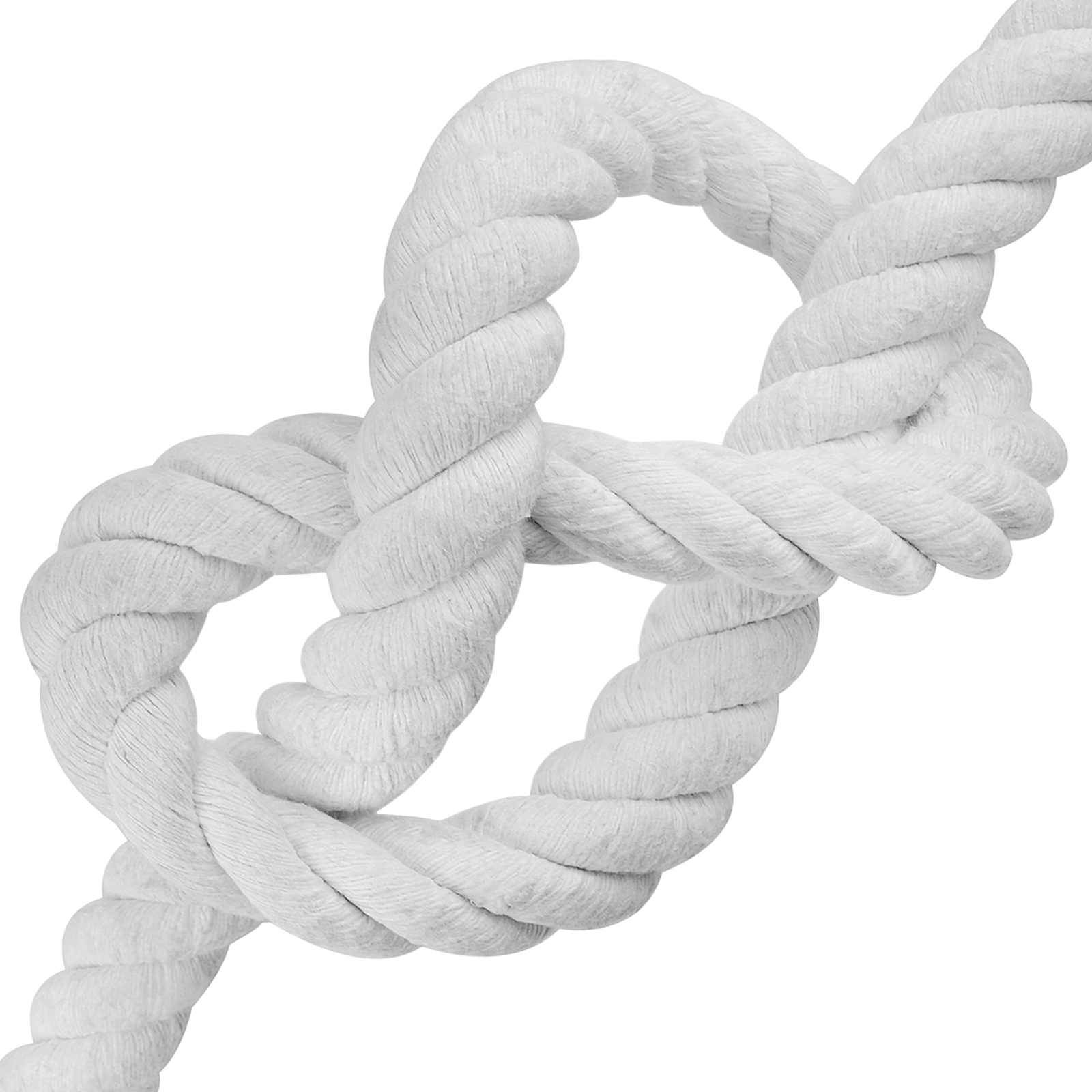 vidaXL Seil Weiß 3,6 x 3,6 x 500 cm Baumwolle