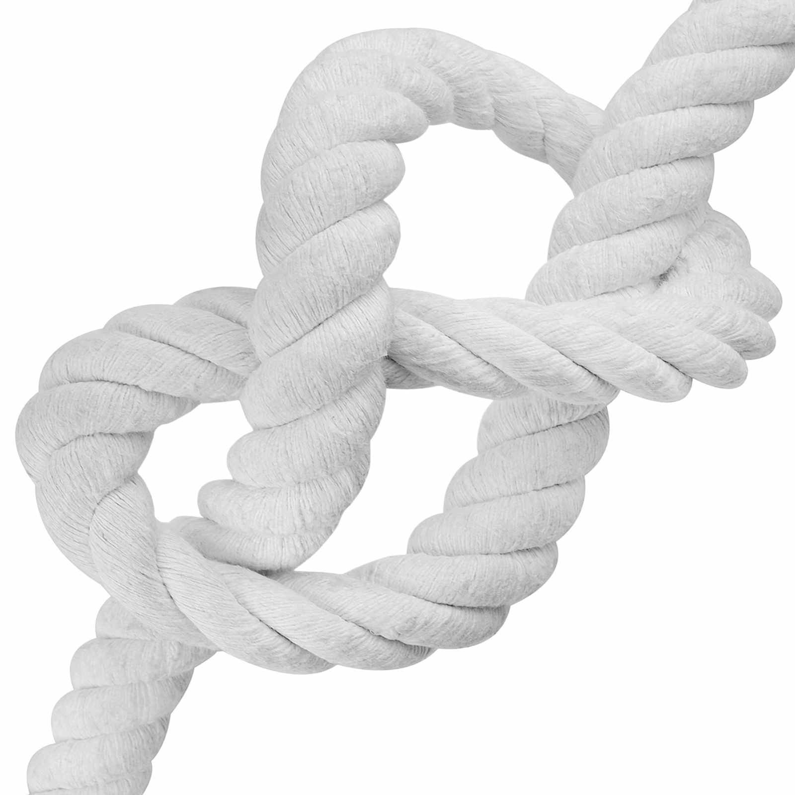 vidaXL Seil Weiß 4 x 4 x 500 cm Baumwolle