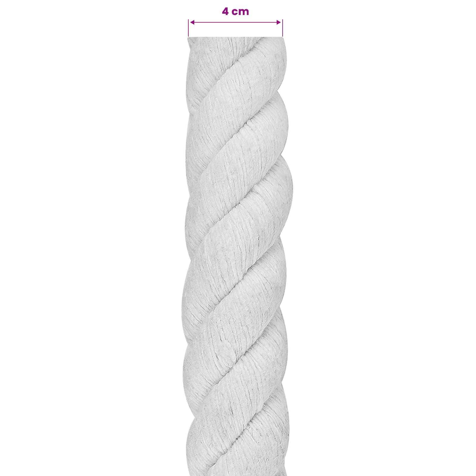 vidaXL Seil Weiß 4 x 4 x 500 cm Baumwolle