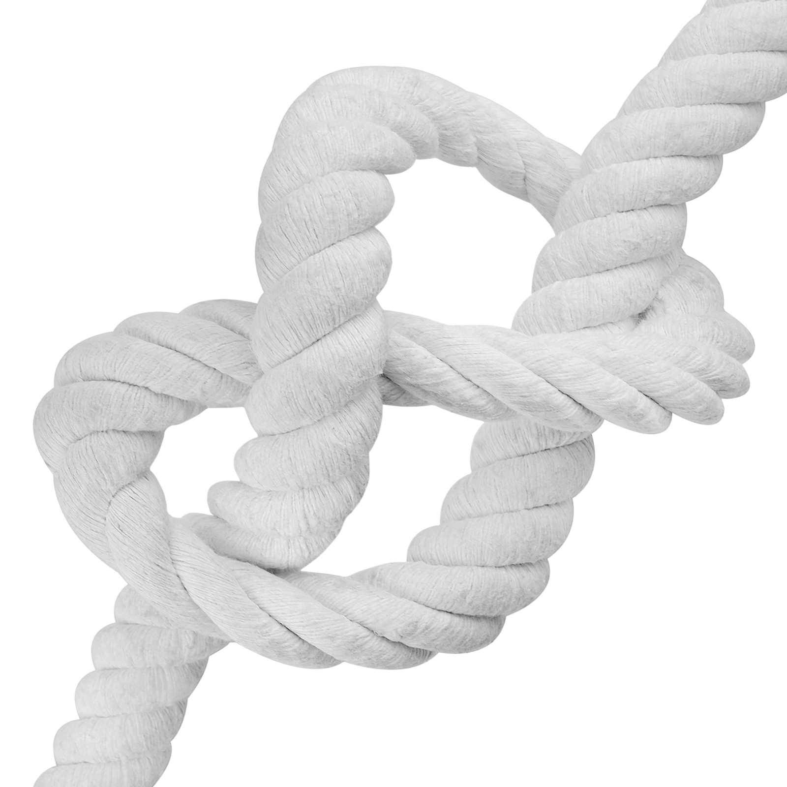 vidaXL Seil Weiß 5 x 5 x 500 cm Baumwolle