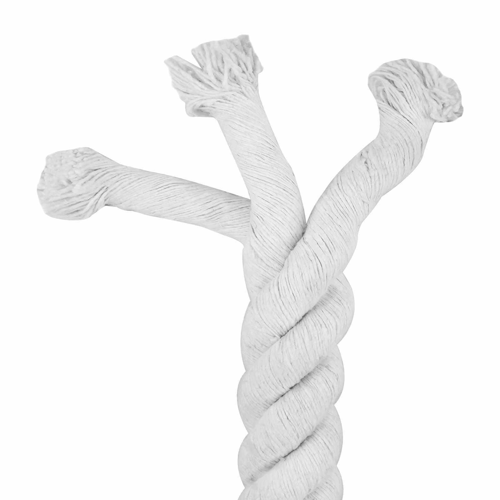 vidaXL Seil Weiß 6 x 6 x 500 cm Baumwolle