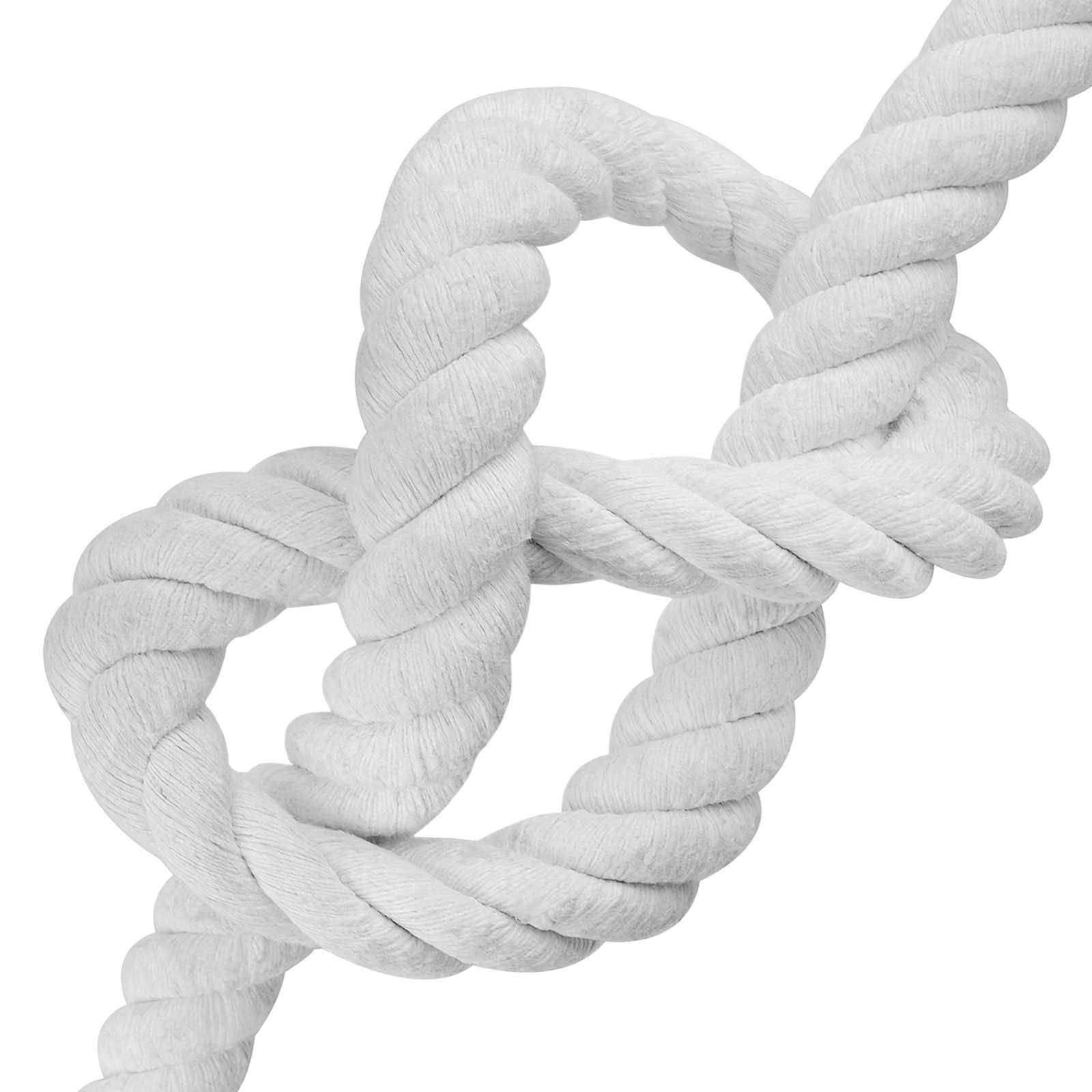 vidaXL Seil Weiß 6 x 6 x 500 cm Baumwolle