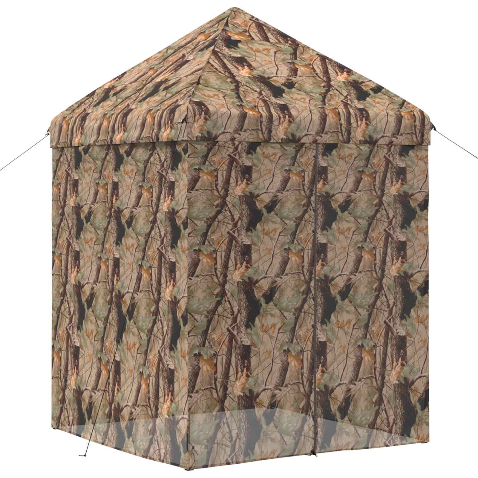 vidaXL Pop-up Pavillon mit 4 Seitenwänden 3 x 3 m Wald-Tarnfarbe