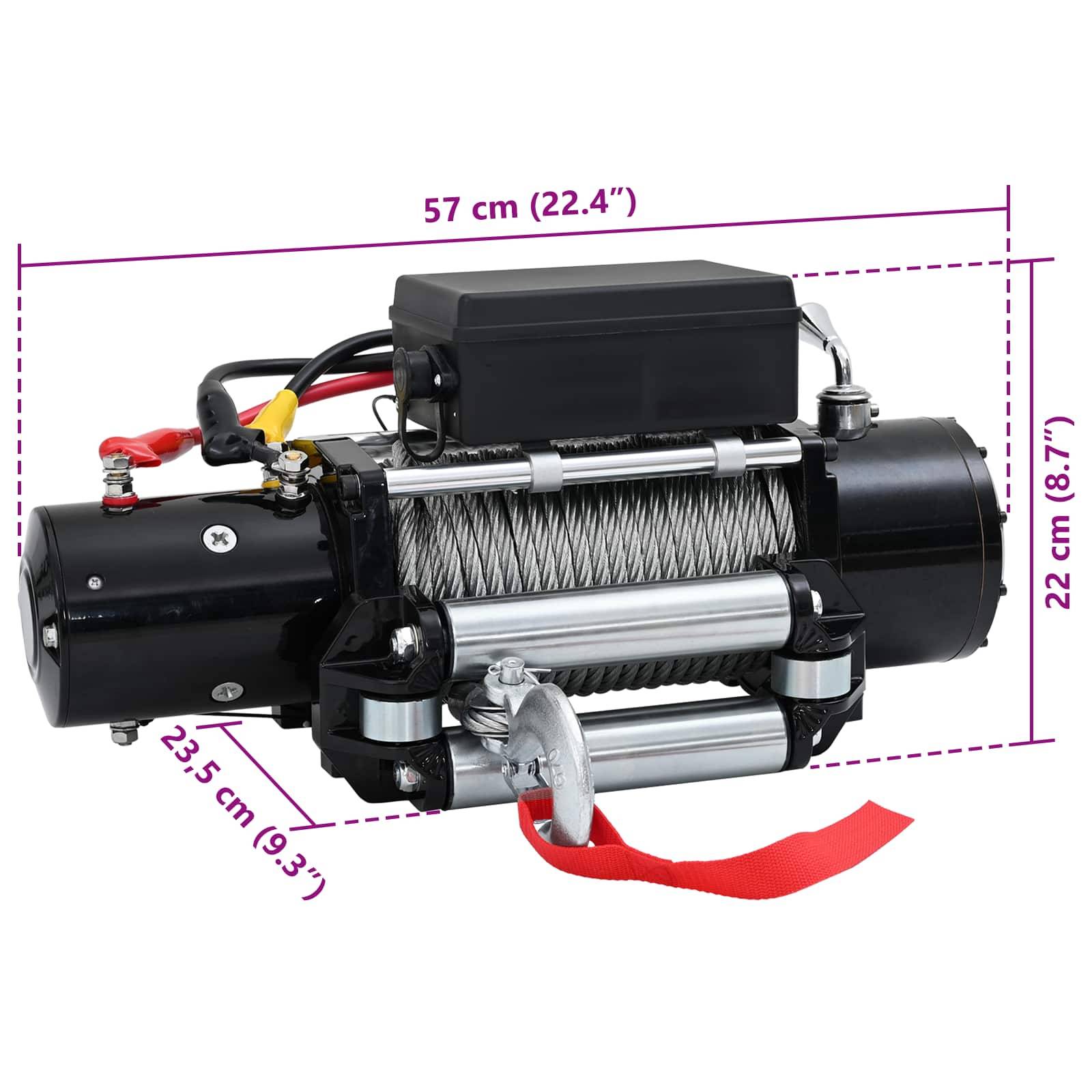 vidaXL Elektrische Winde PVC Schwarz