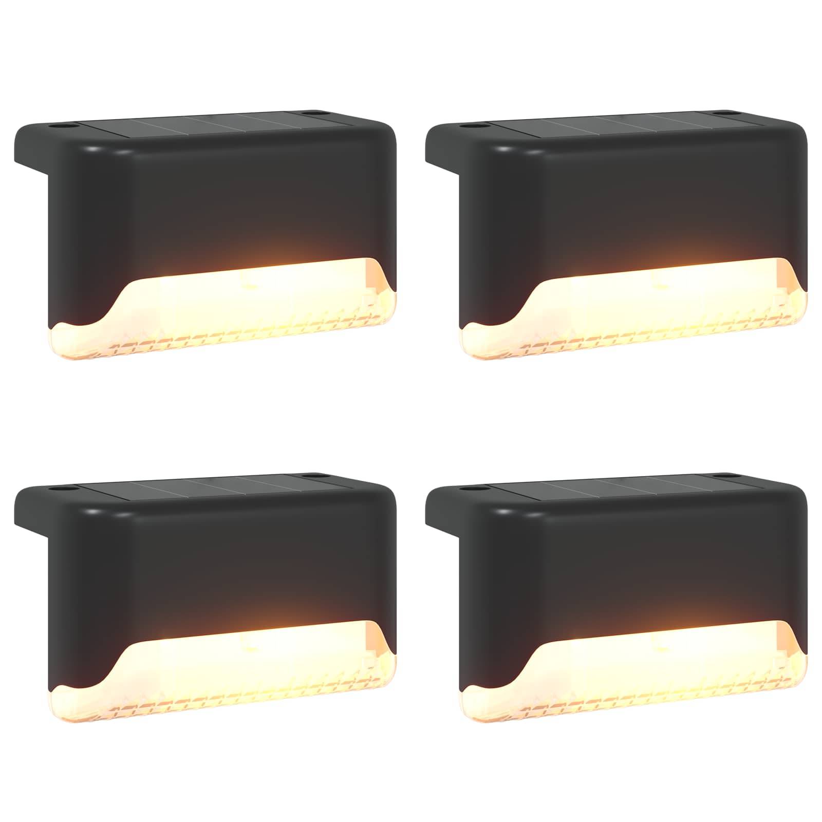 vidaXL Außen Solarlichter mit Erdnagel 4 pcs Warmes Weiß 4,5 cm