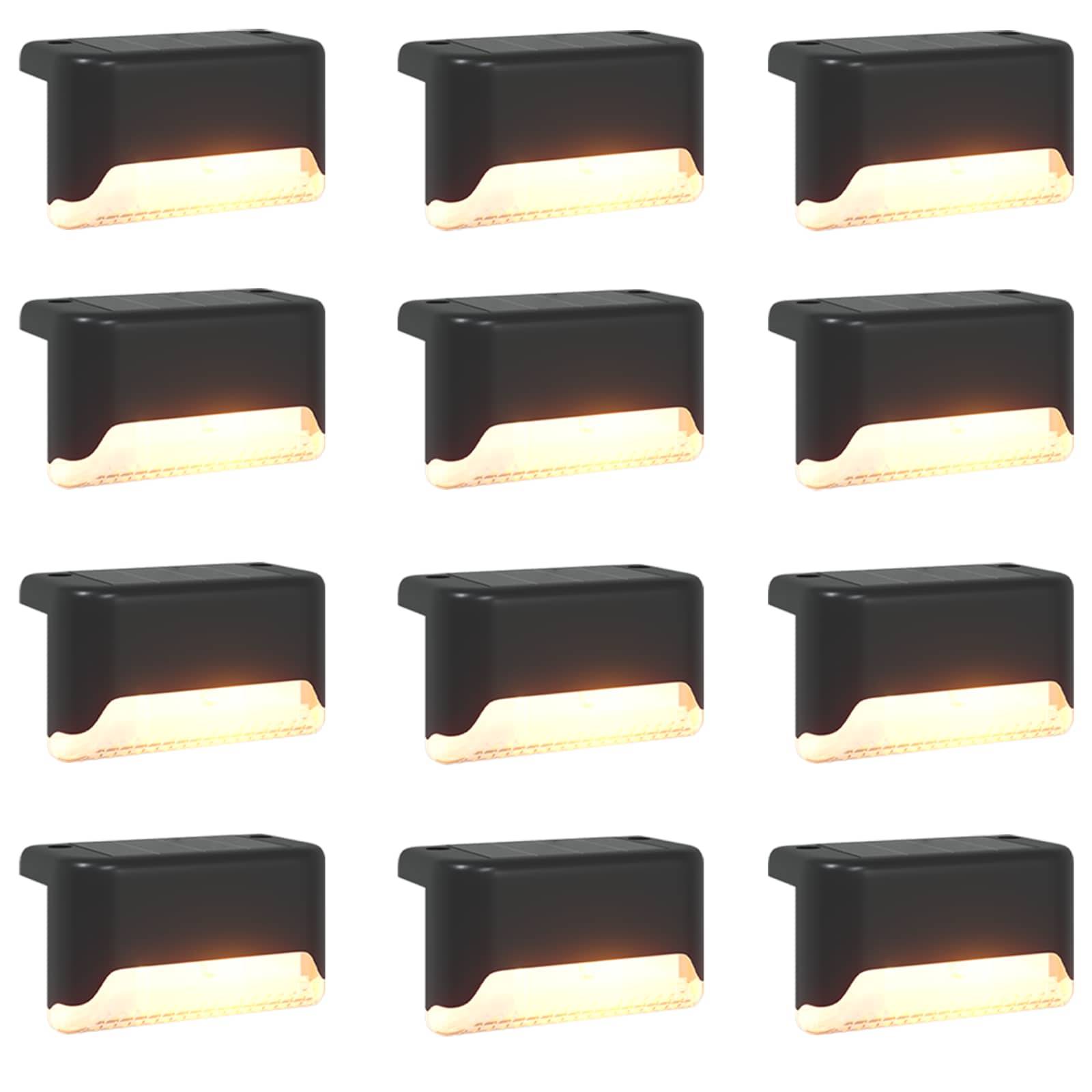 vidaXL Außen Solarlichter mit Erdnagel 12 pcs Warmes Weiß 4,5 cm