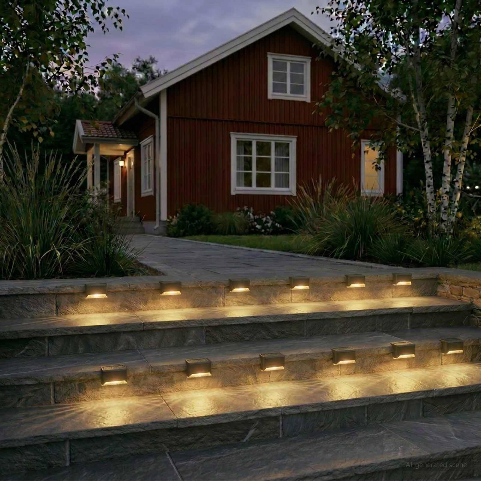 vidaXL Außen Solarlichter mit Erdnagel 12 pcs Warmes Weiß 4,5 cm
