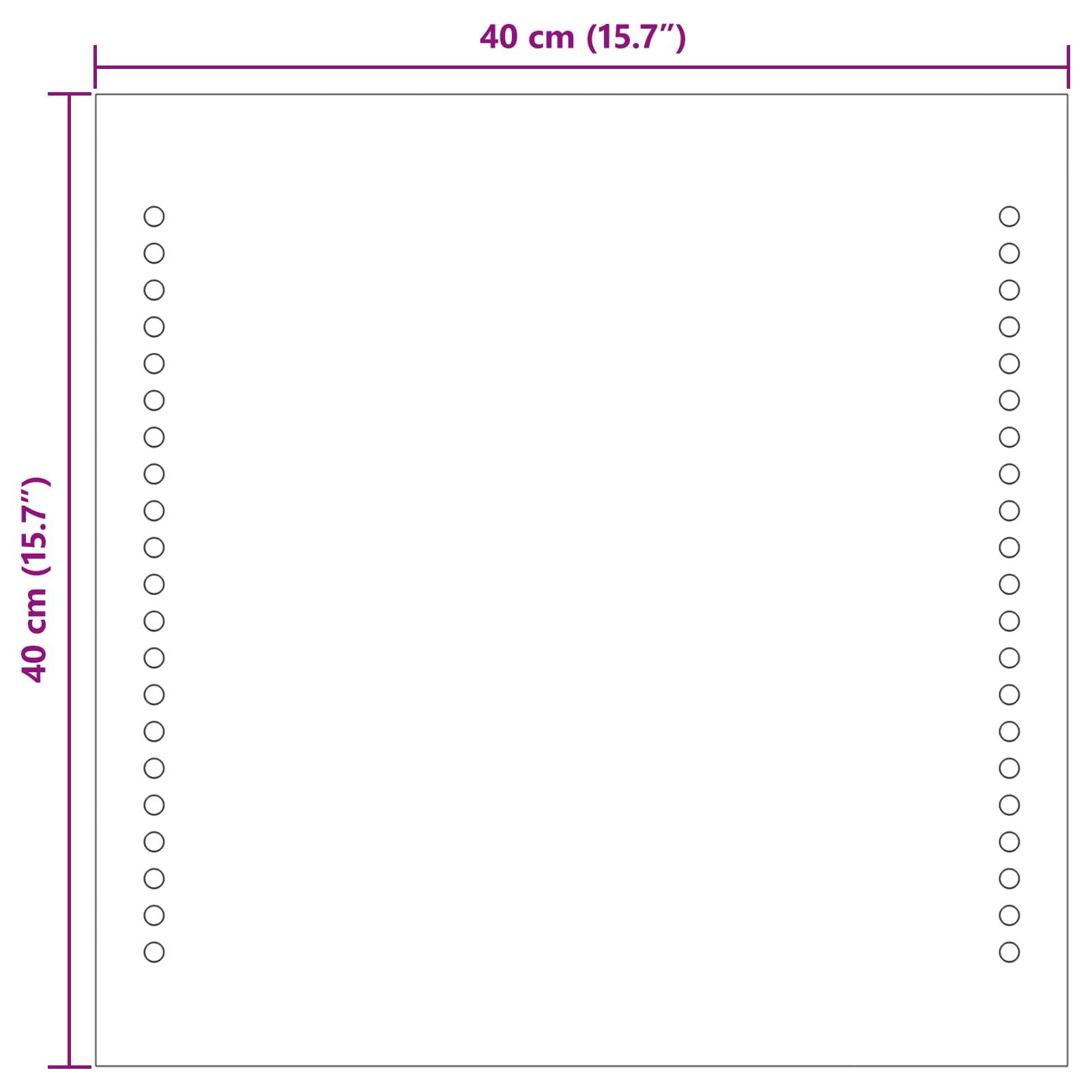 vidaXL LED-Badezimmerspiegel Transparent 40 x 40 cm Gehärtetes Glas