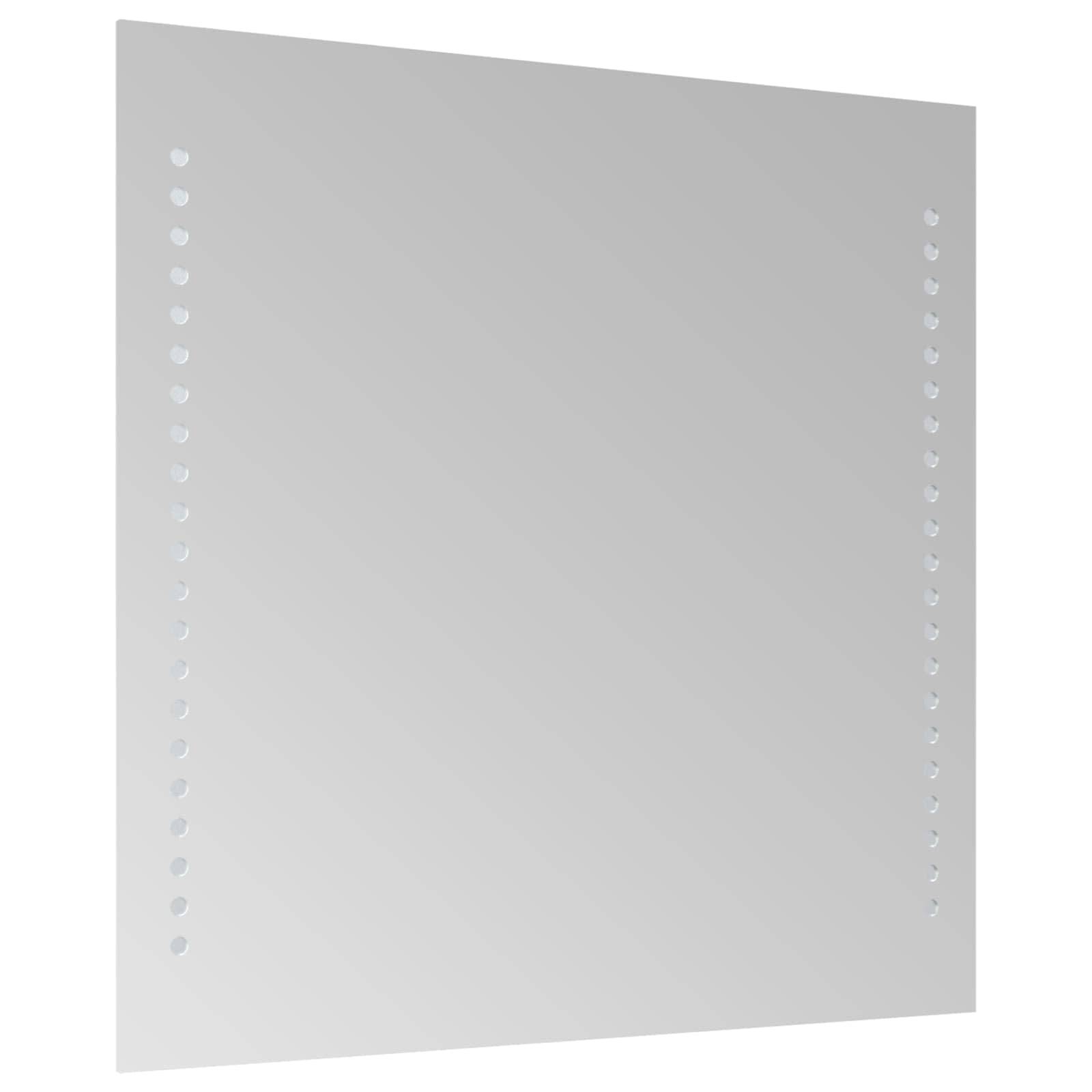 vidaXL LED-Badezimmerspiegel Transparent 40 x 40 cm Gehärtetes Glas