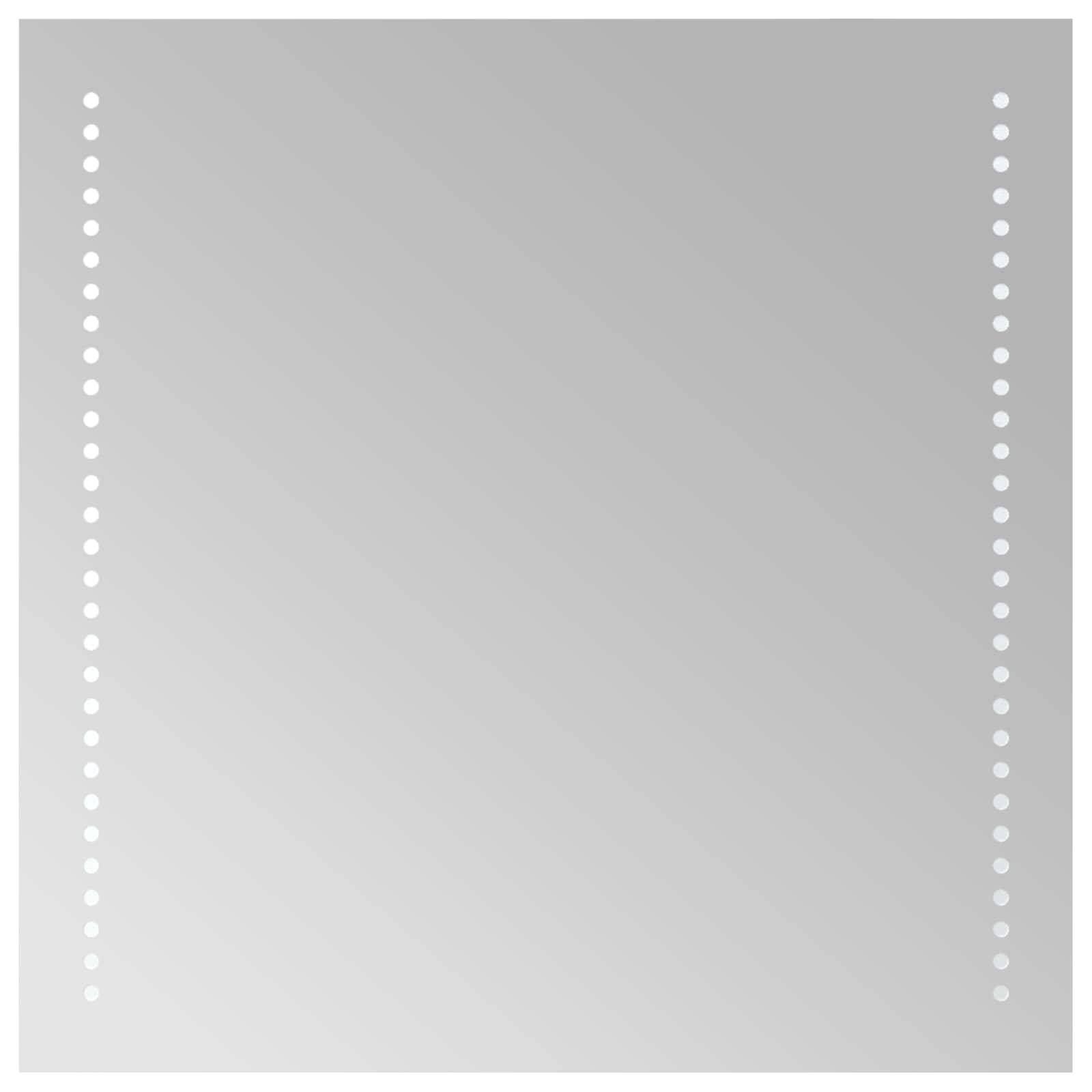 vidaXL LED-Badezimmerspiegel Transparent 50 x 50 cm Gehärtetes Glas