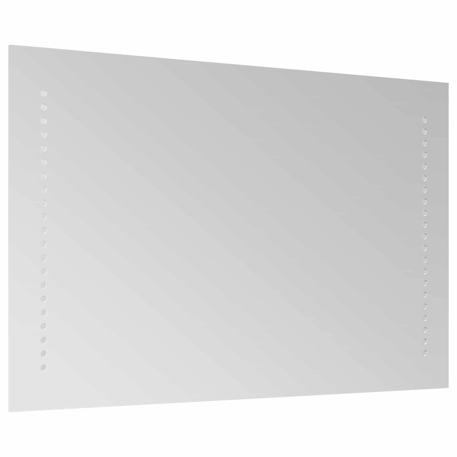 vidaXL LED-Badezimmerspiegel Transparent 60 x 40 cm Gehärtetes Glas