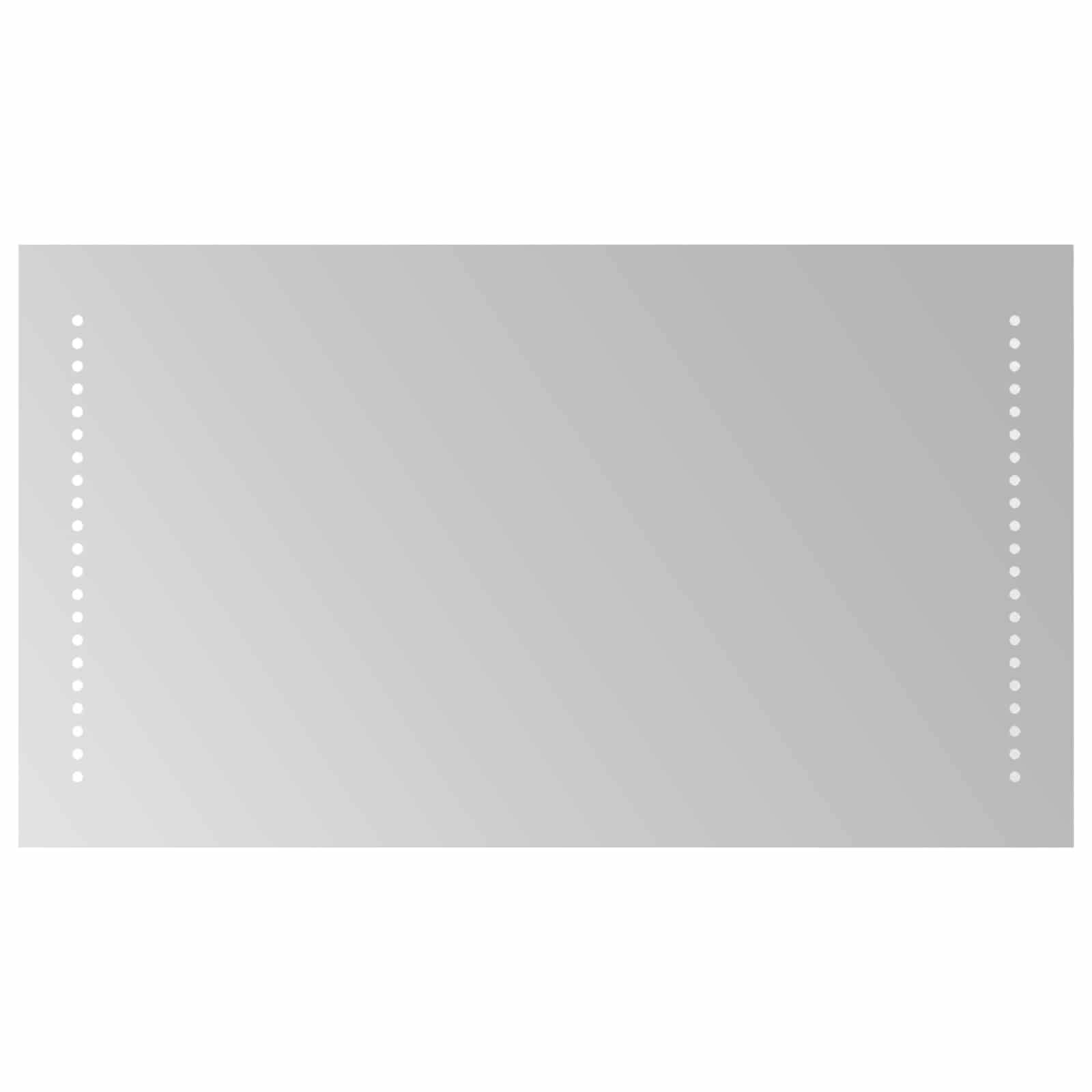 vidaXL LED-Badezimmerspiegel Transparent 70 x 40 cm Gehärtetes Glas
