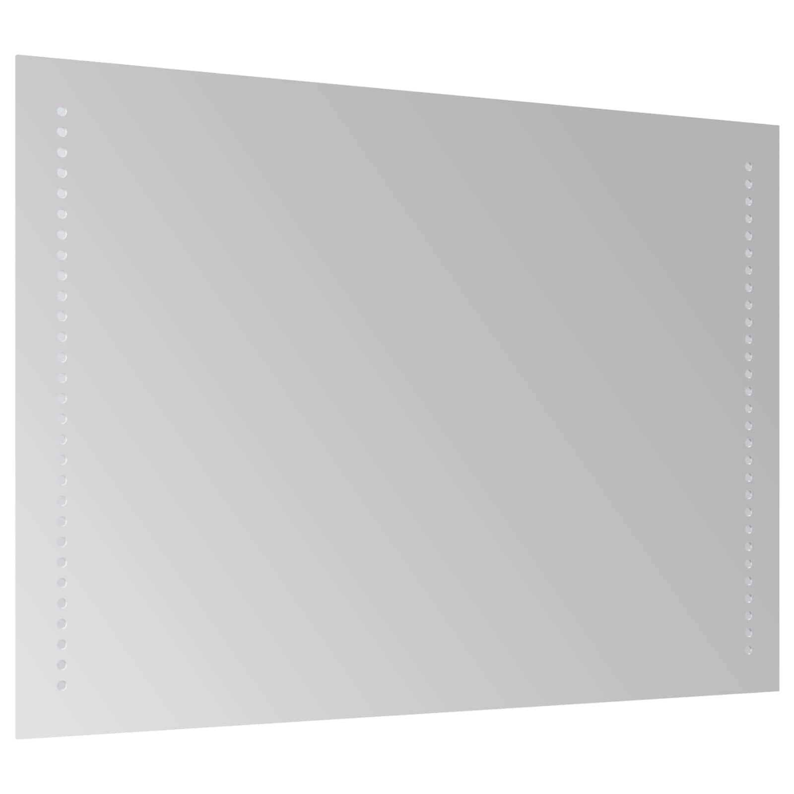 vidaXL LED-Badezimmerspiegel Transparent 70 x 50 cm Gehärtetes Glas