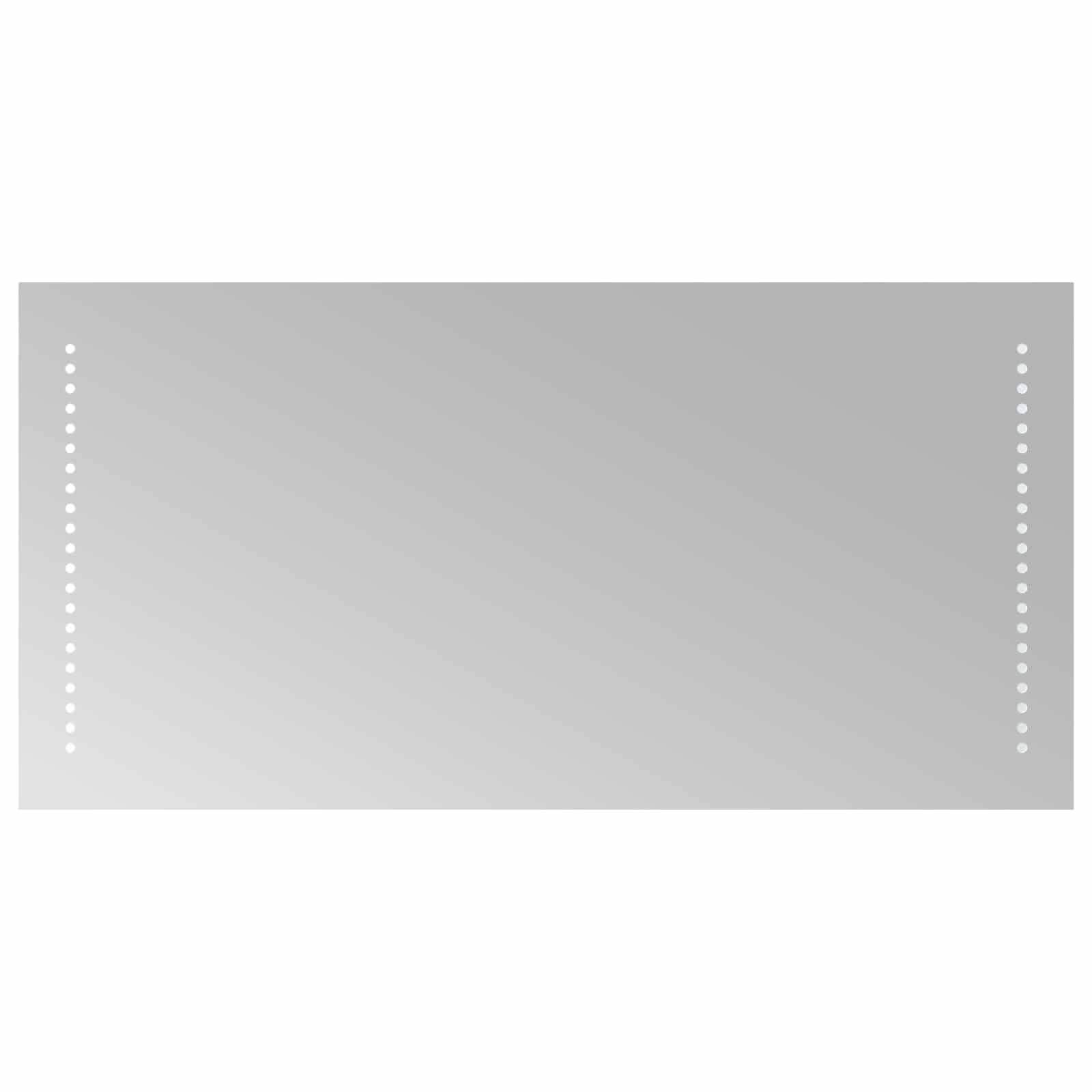 vidaXL LED-Badezimmerspiegel Transparent 80 x 40 cm Gehärtetes Glas