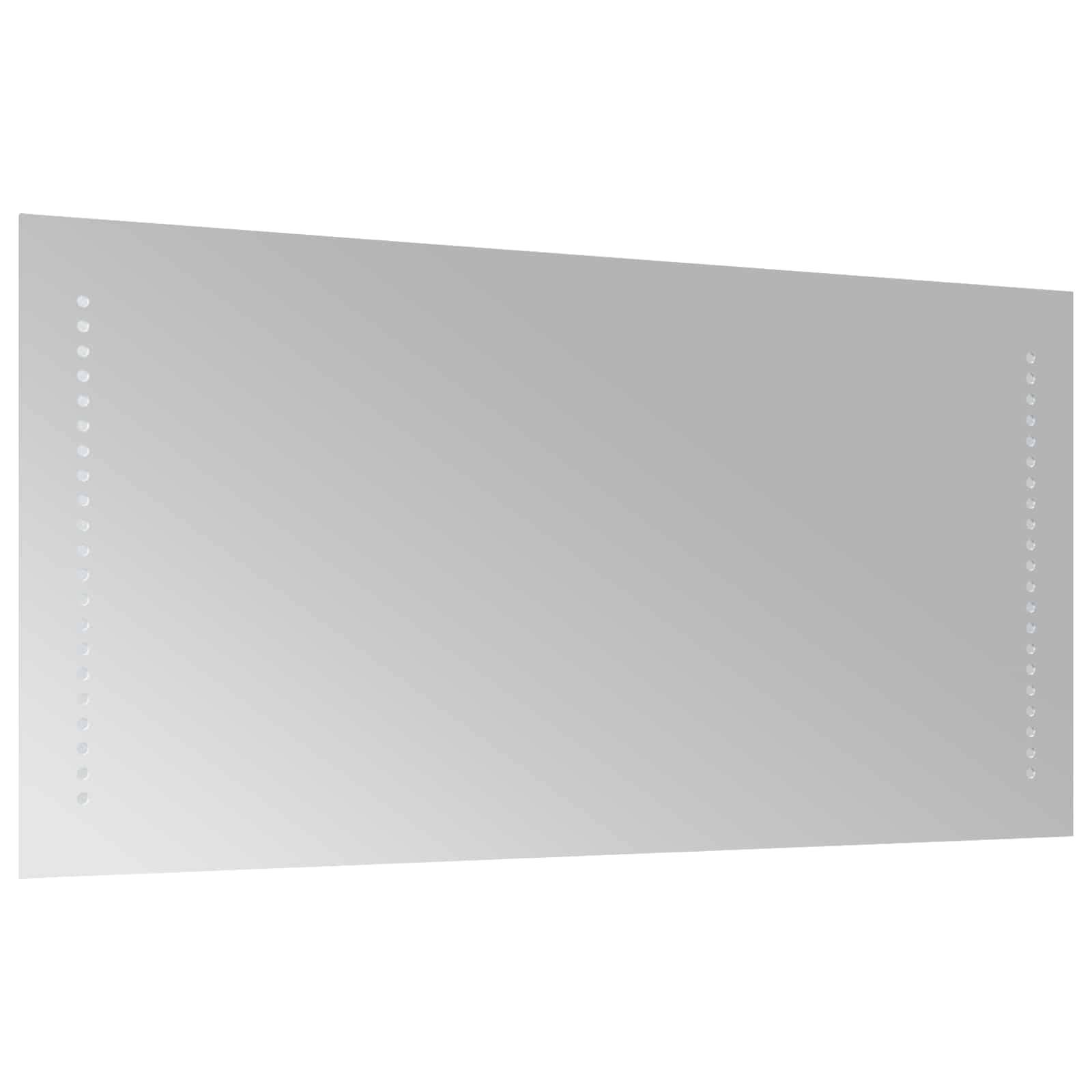 vidaXL LED-Badezimmerspiegel Transparent 80 x 40 cm Gehärtetes Glas