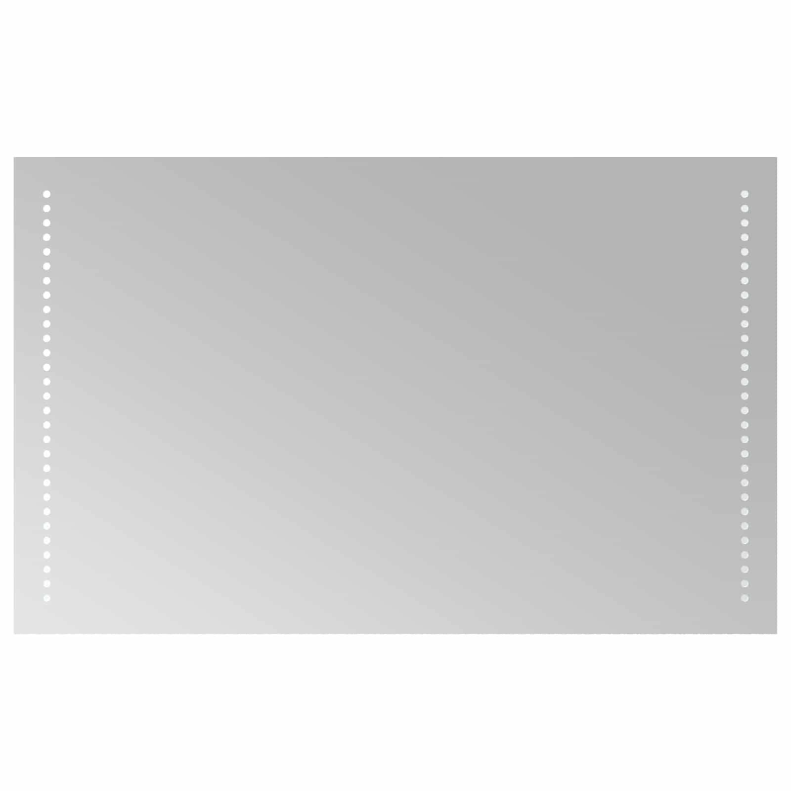 vidaXL LED-Badezimmerspiegel Transparent 80 x 50 cm Gehärtetes Glas