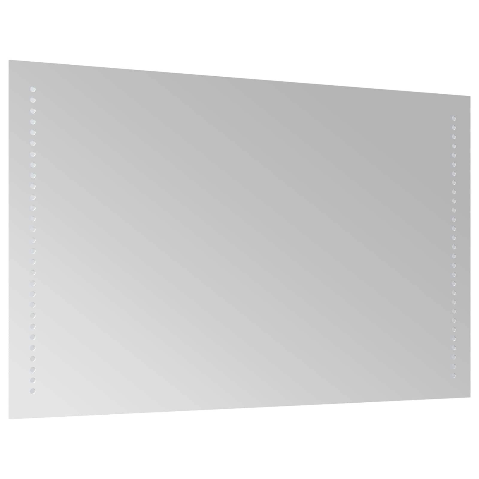 vidaXL LED-Badezimmerspiegel Transparent 80 x 50 cm Gehärtetes Glas