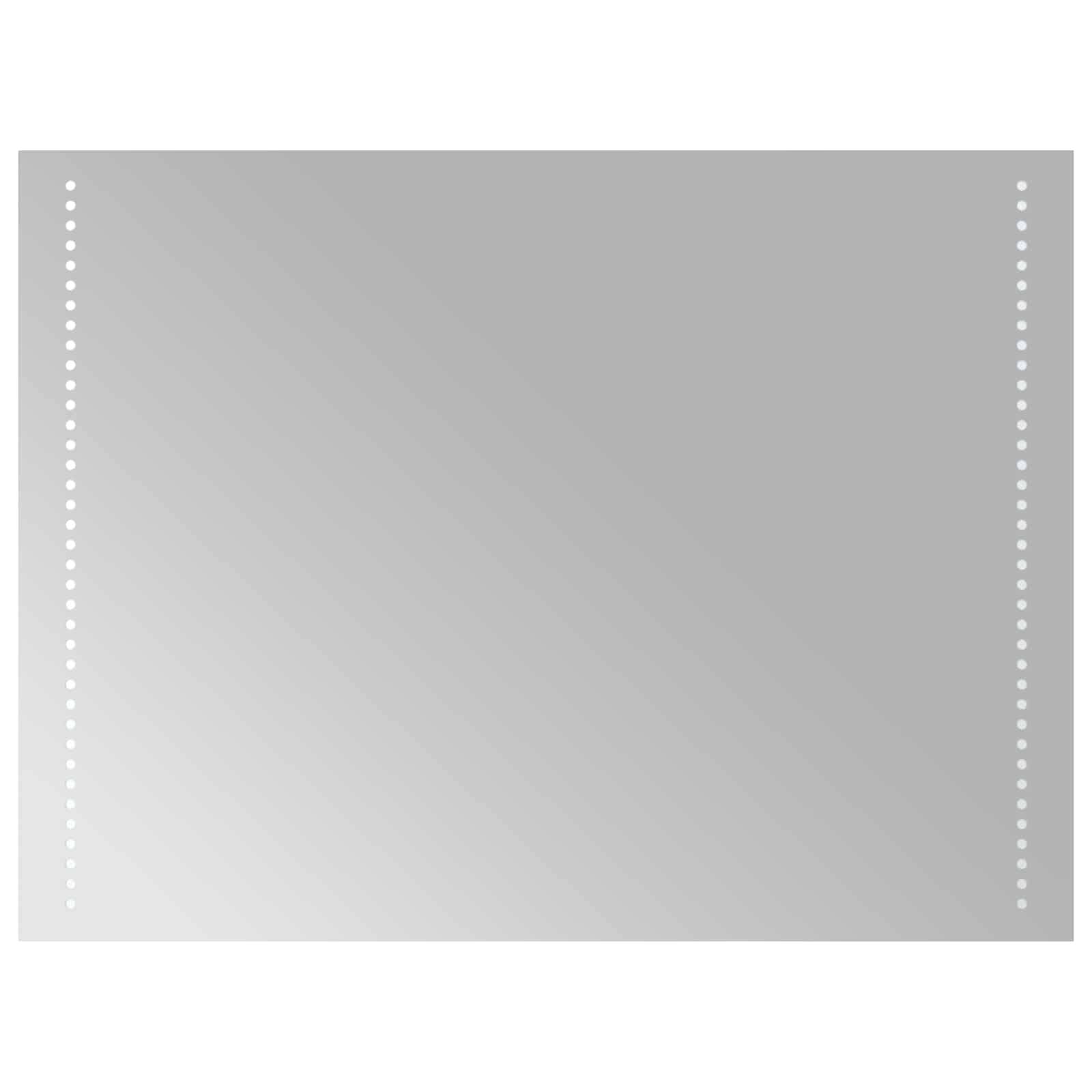 vidaXL LED-Badezimmerspiegel Transparent 80 x 60 cm Gehärtetes Glas