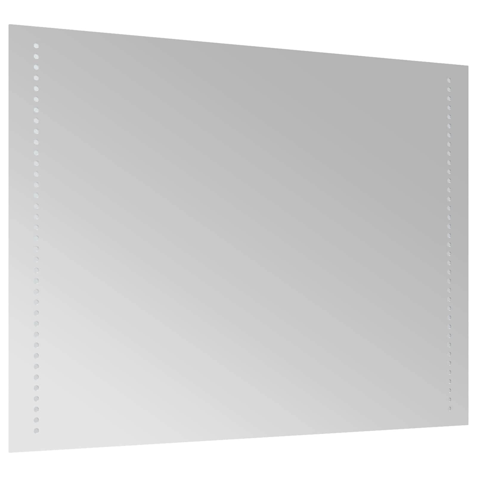 vidaXL LED-Badezimmerspiegel Transparent 80 x 60 cm Gehärtetes Glas