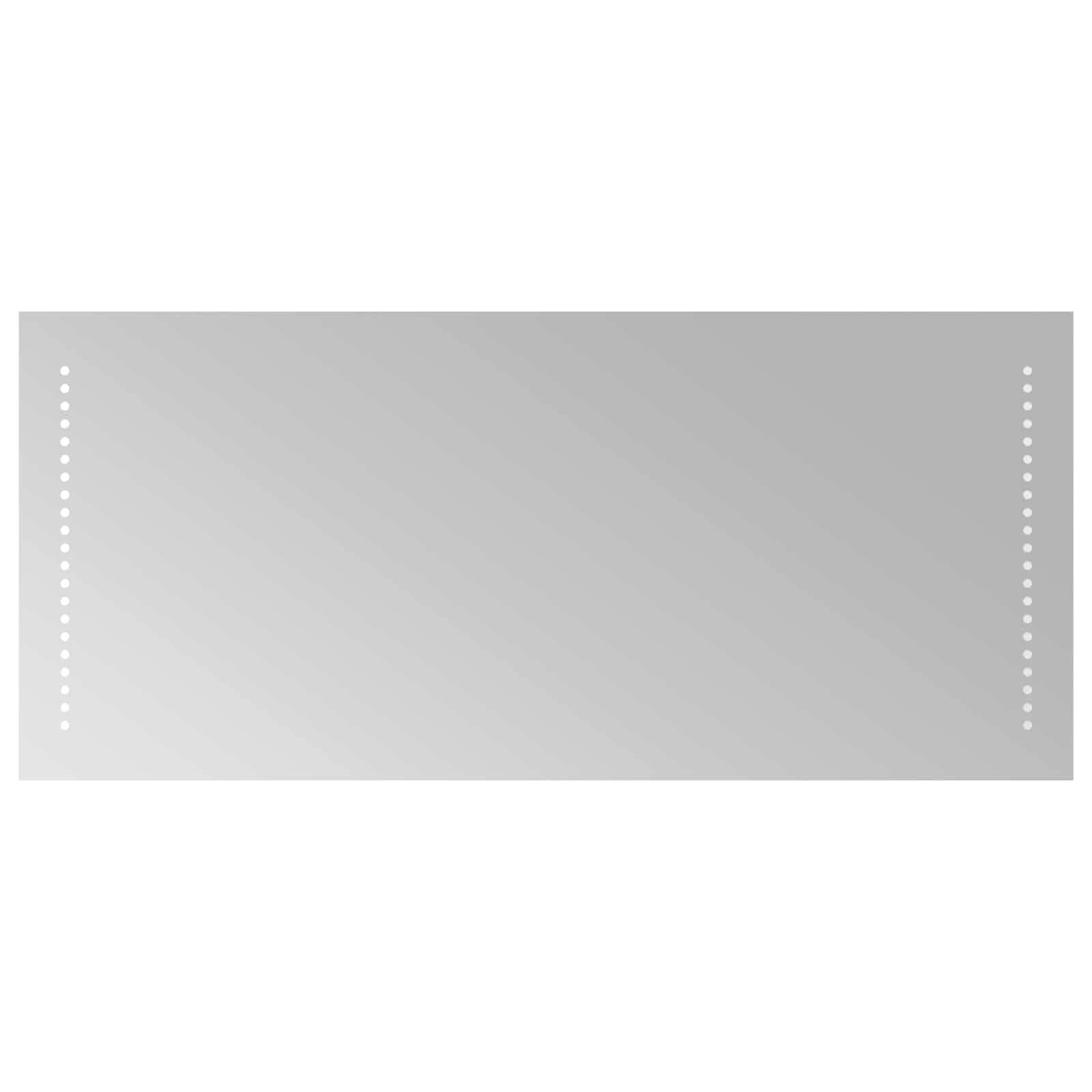 vidaXL LED-Badezimmerspiegel Transparent 90 x 40 cm Gehärtetes Glas