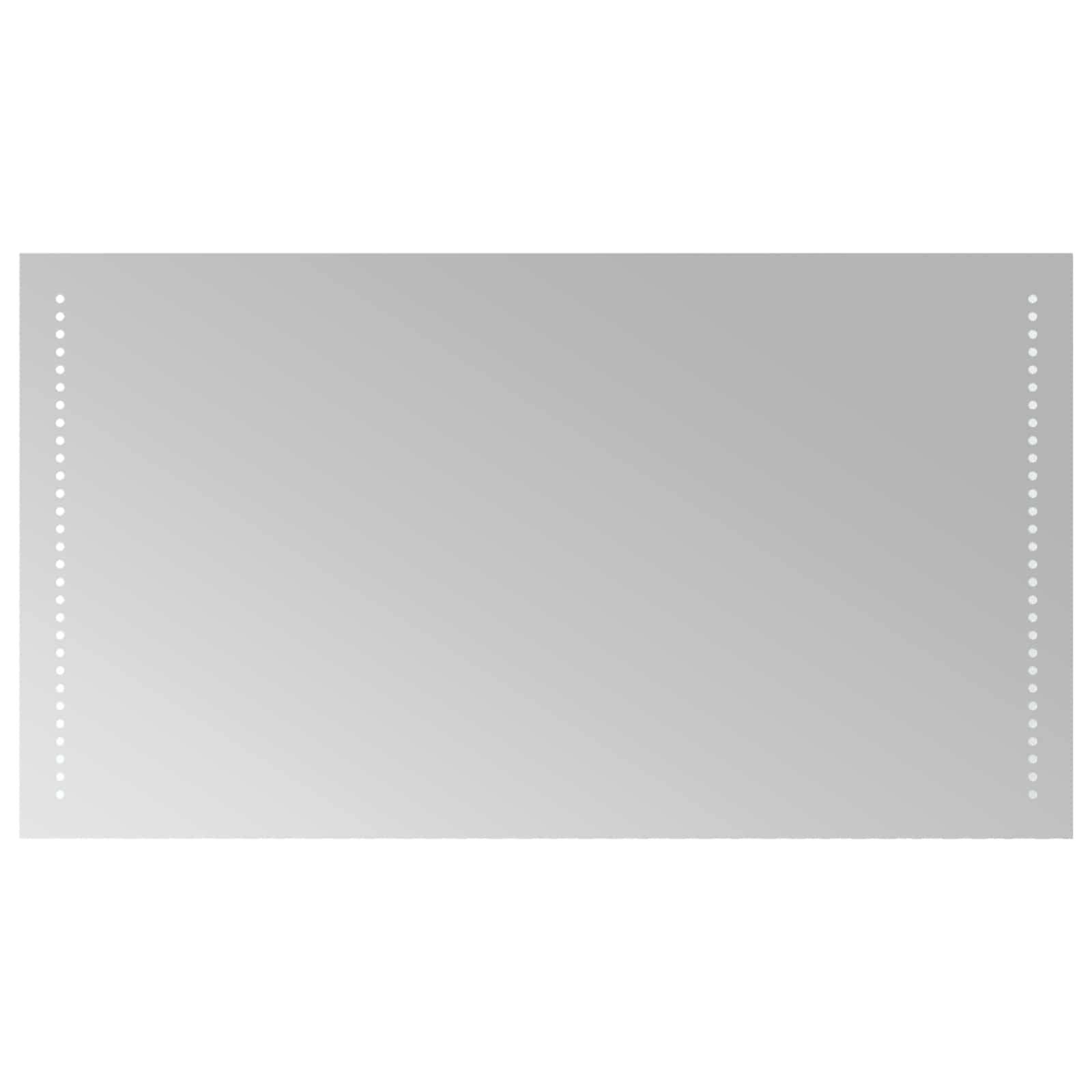 vidaXL LED-Badezimmerspiegel Transparent 90 x 50 cm Gehärtetes Glas